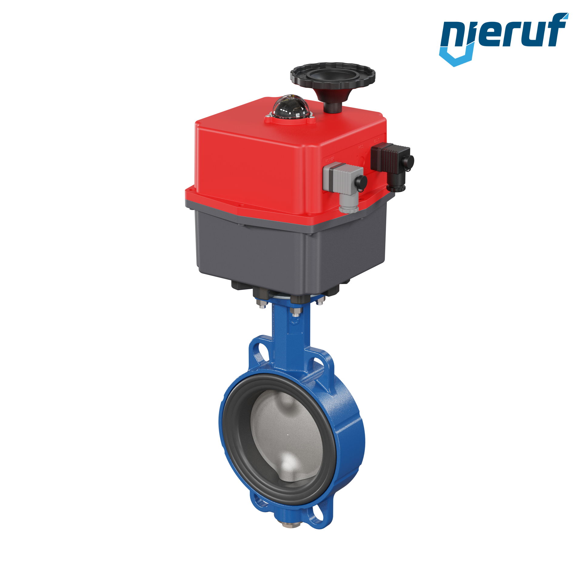 Butterfly valve DN 125 Wafer type electric actuator 24-240V FPM