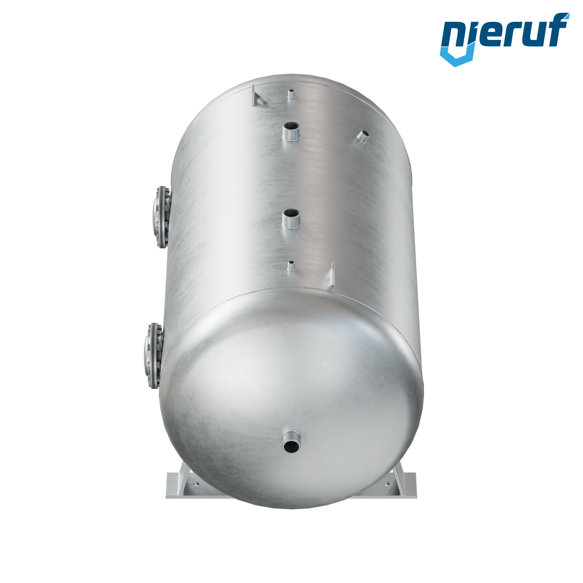 Vacuum vessel horizontal BE03 1500 liter, -1-3 bar, steel primed