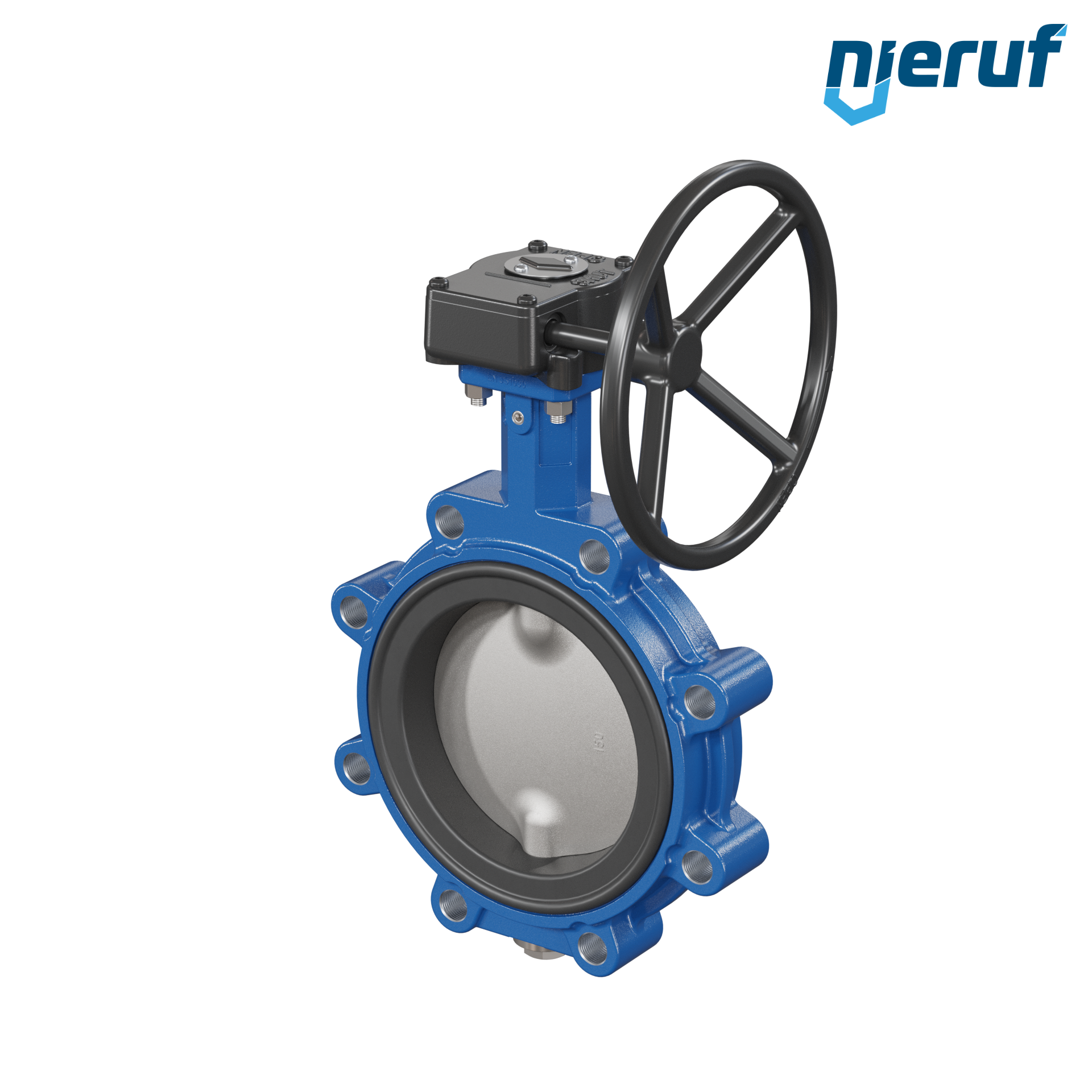 Butterfly valve AK02 DN 150 PN10-PN16 FPM Worm gear