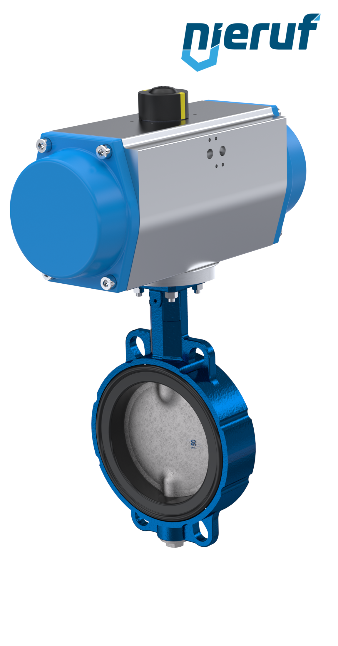 Butterfly valve DN 200 AK01 EPDM high temperature & FDA pneumatic actuator single acting normally closed