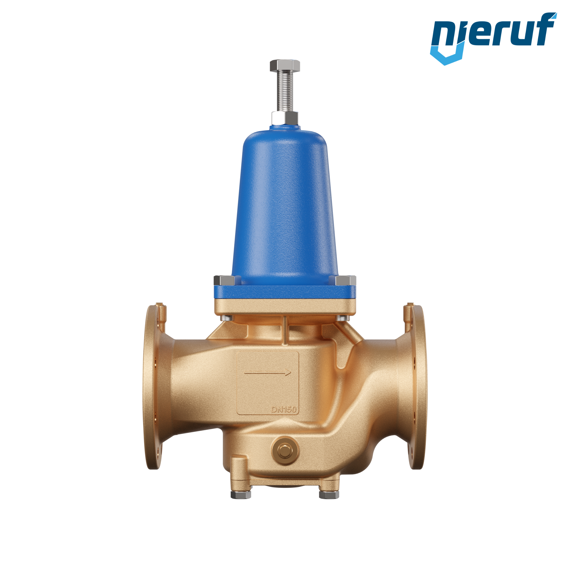 Flange-pressure reducing valve DN150 DM16 gunmetal NBR 1.5 - 6.0 bar