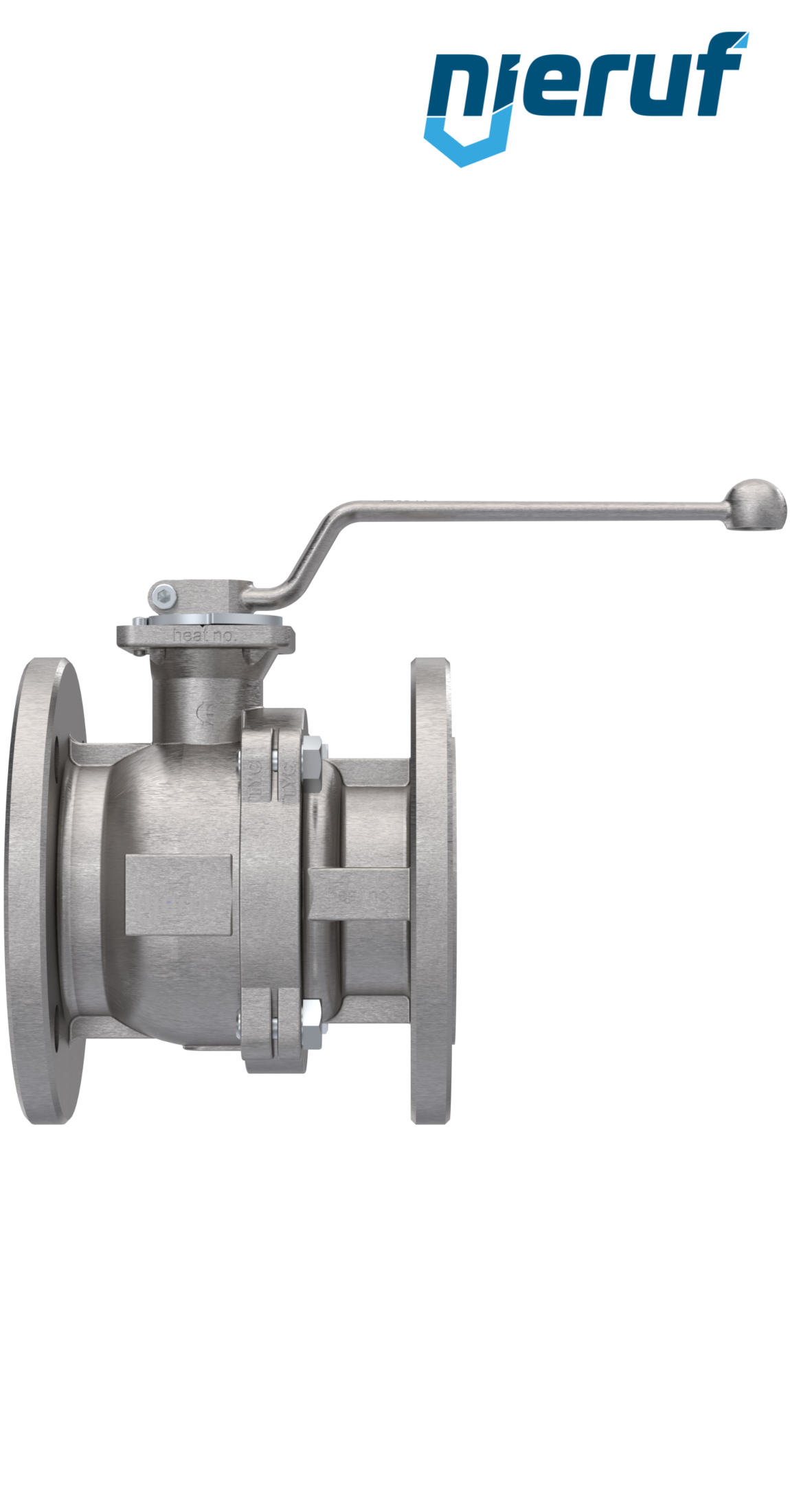 Gas-flange ball valve FK05 DN40 PN40 made of stainless steel 1.4408