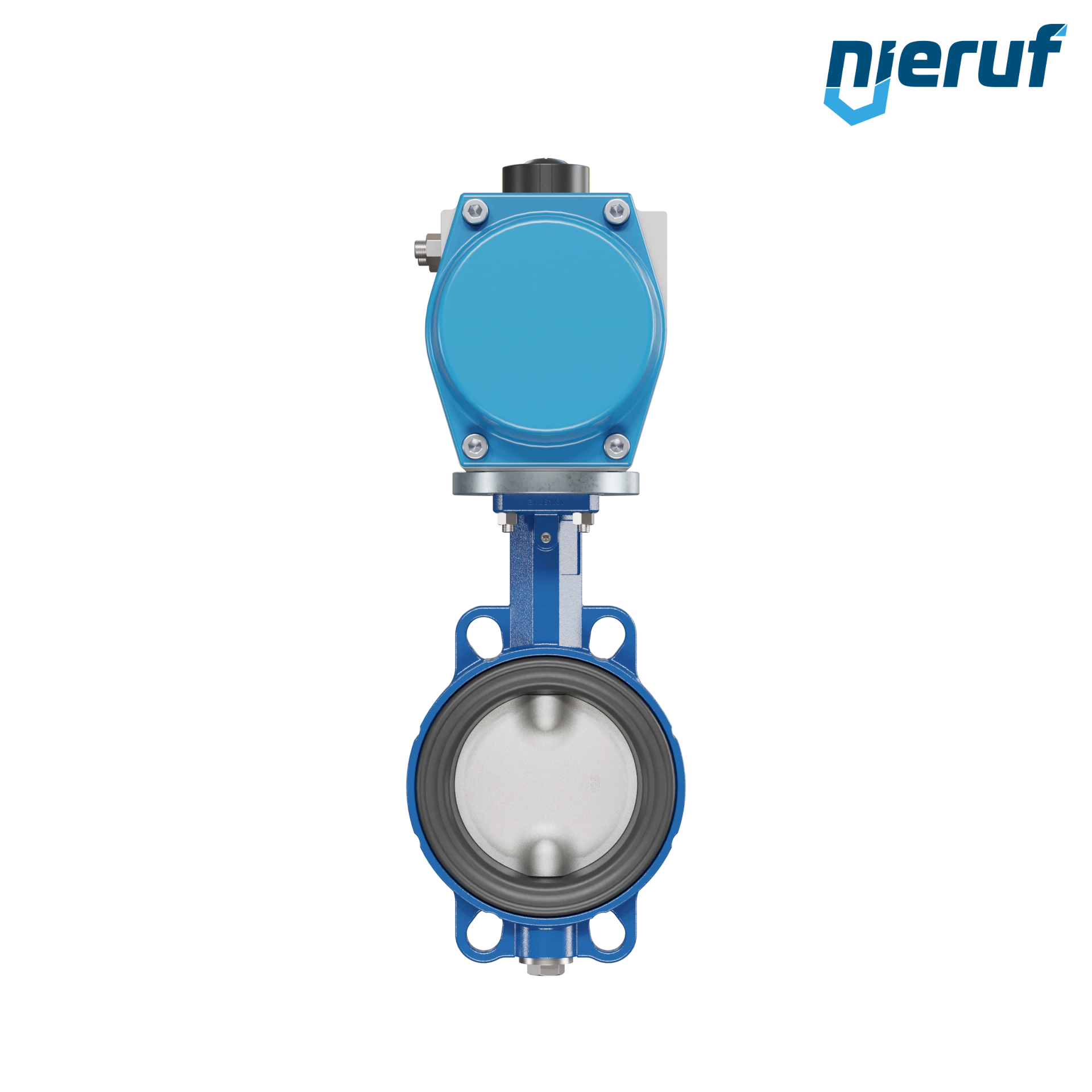 Butterfly valve DN 125 AK01 NBR-70-black DVGW gas pneumatic actuator single acting normally closed