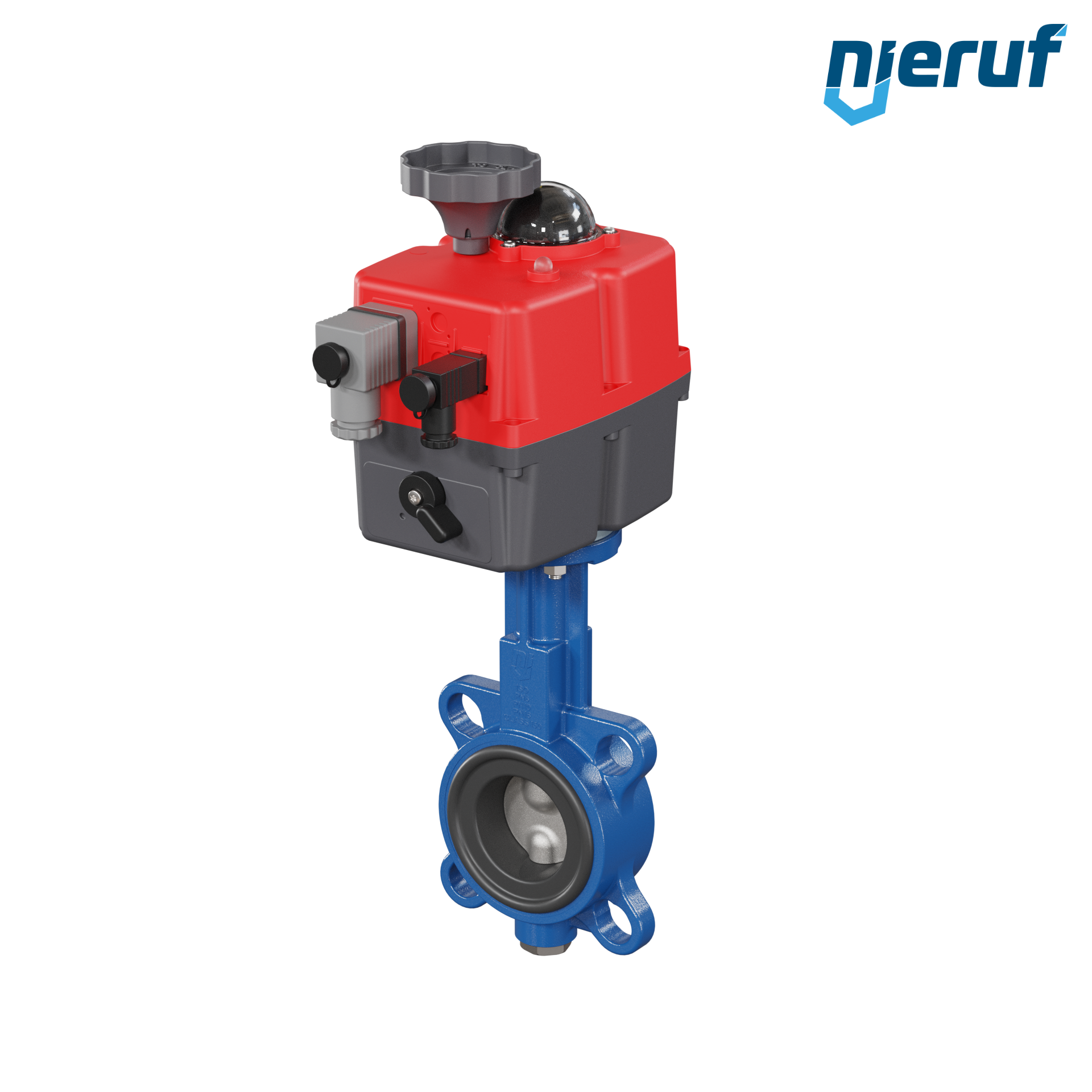 Butterfly valve DN 50 Wafer type electric actuator 24-240V FPM