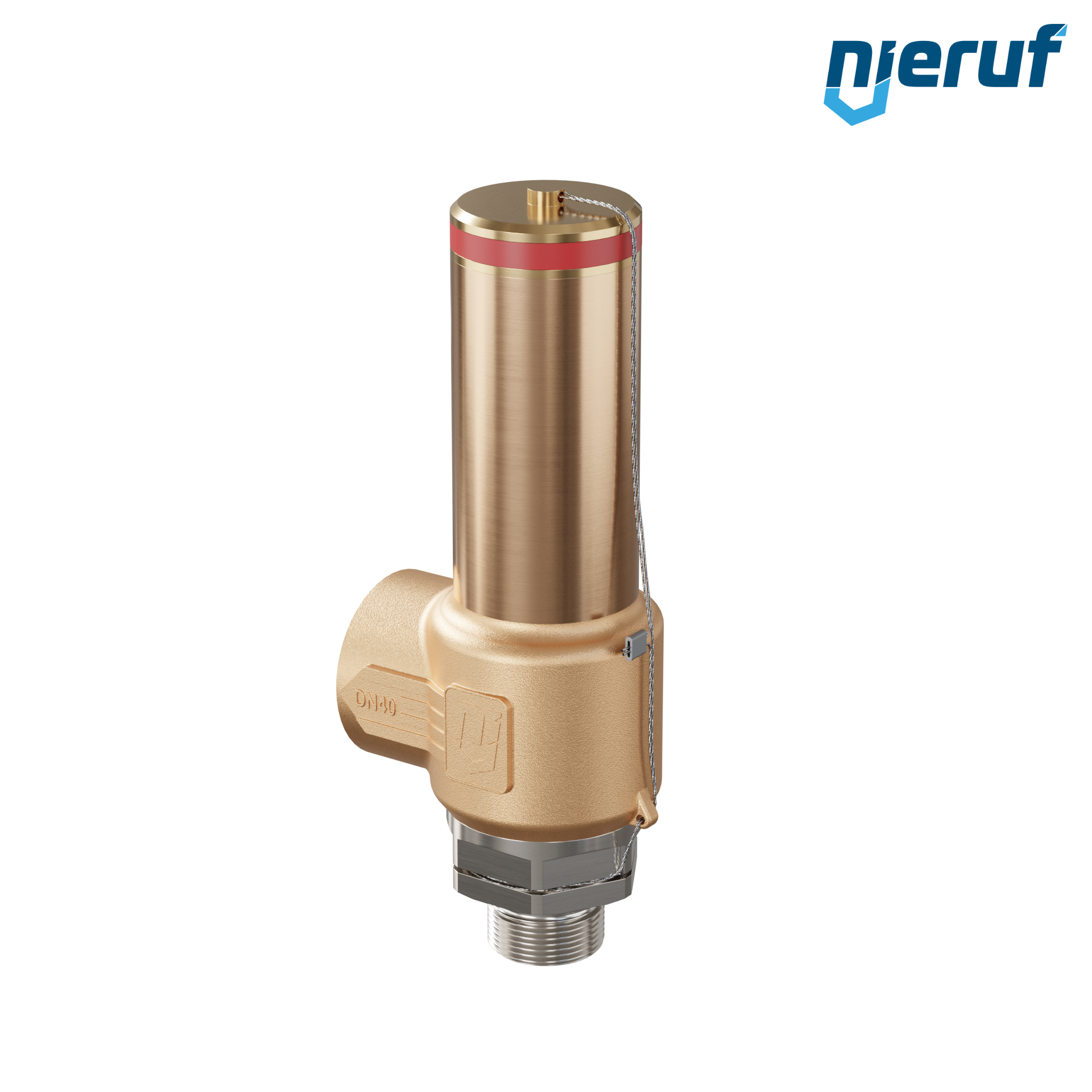 Cryo safety valve without lifting DN25 1" m x 1 1/2" fm SV18, stainless steel & gunmetal PTFE