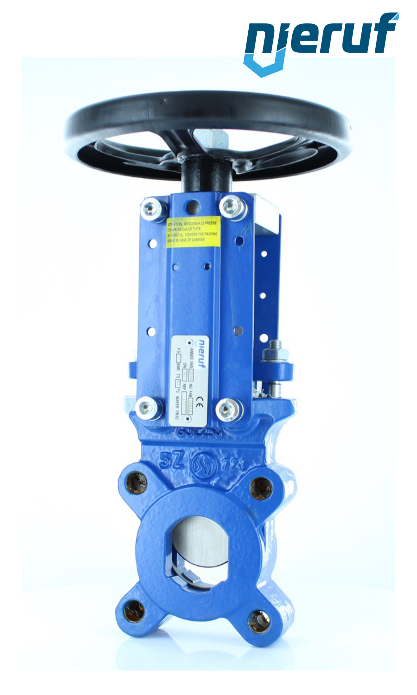 Knife gate valve DN 100 SR01 NBR handwheel