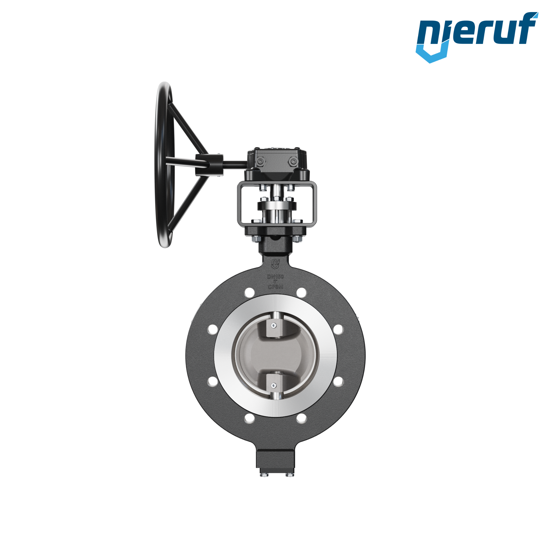 Triple offset butterfly-valve carbon steel AK14 DN 150 PN10-16 worm gear