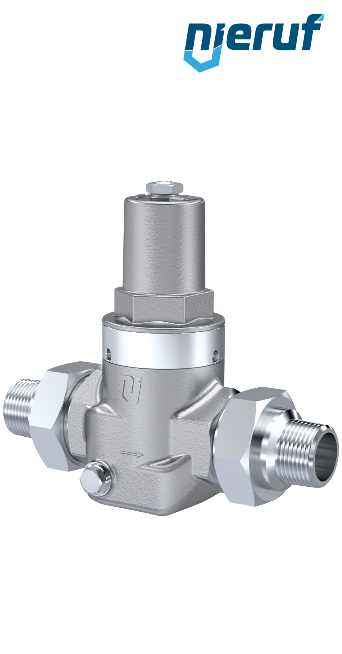 Piston-pressure reducing valve male thread 1" Inch DM10 stainless steel FPM 2.0 - 20.0 bar