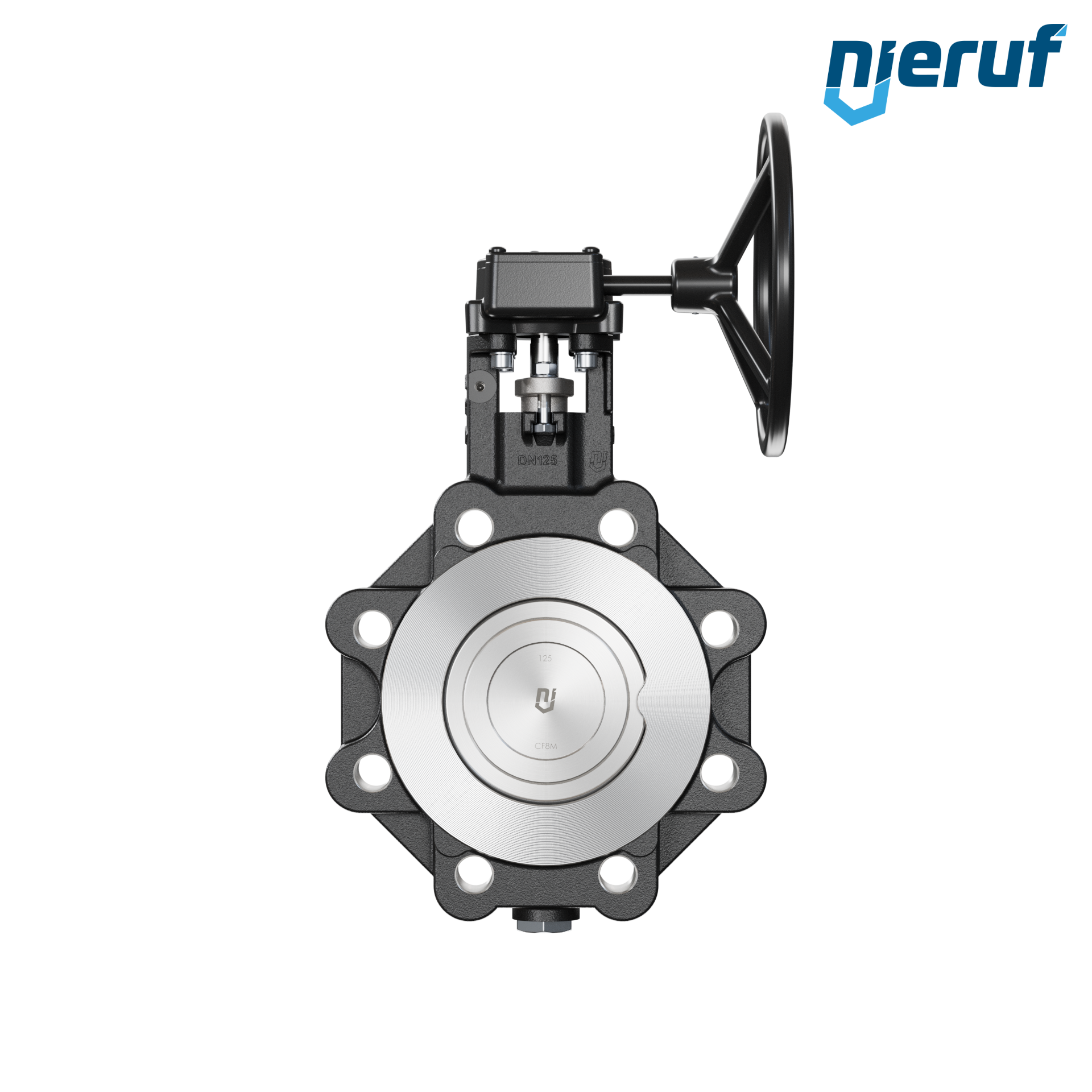 Double offset butterfly-valve AK12 DN 125 PN25-PN40 worm gear