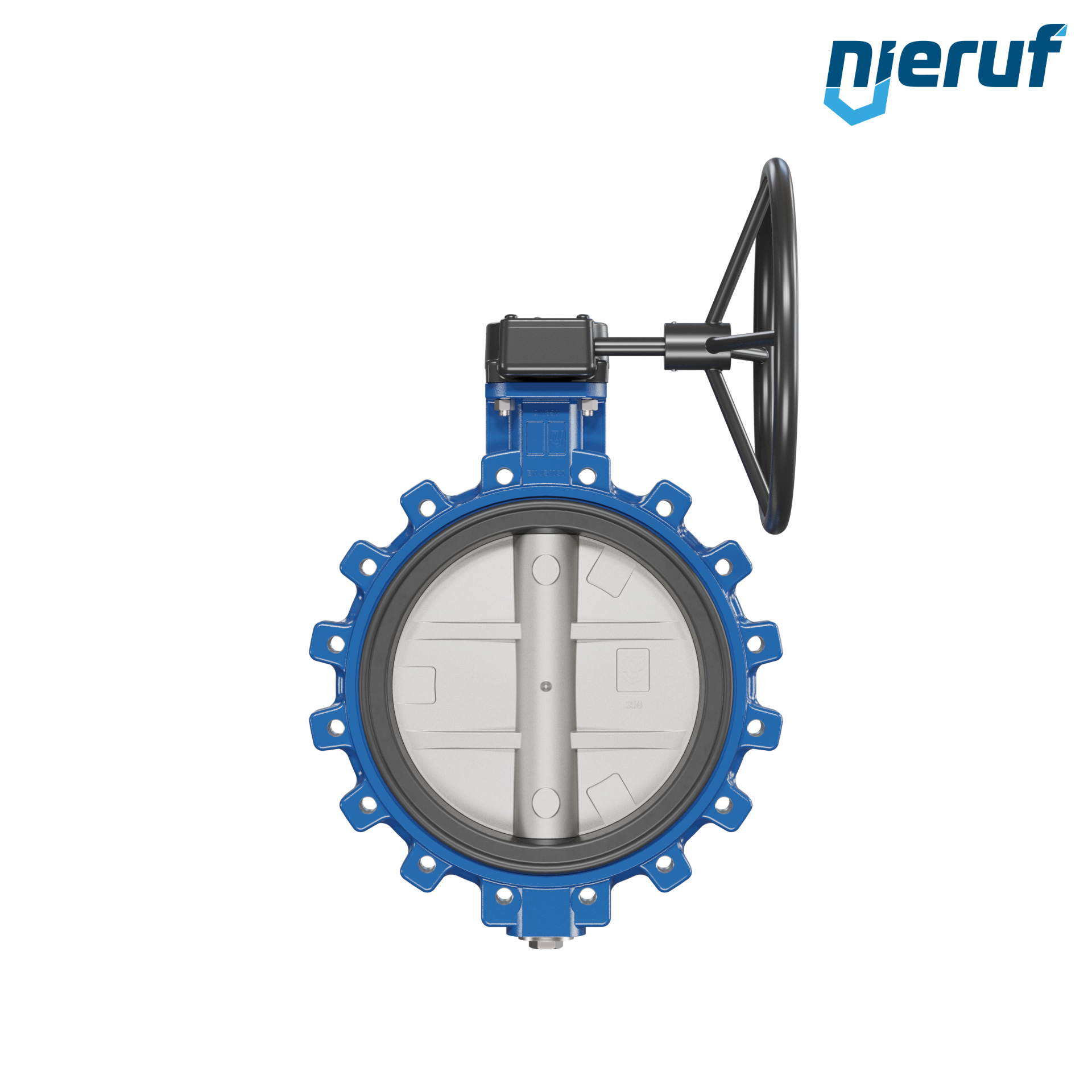 Butterfly valve AK02 DN 350 PN10 FPM Worm gear