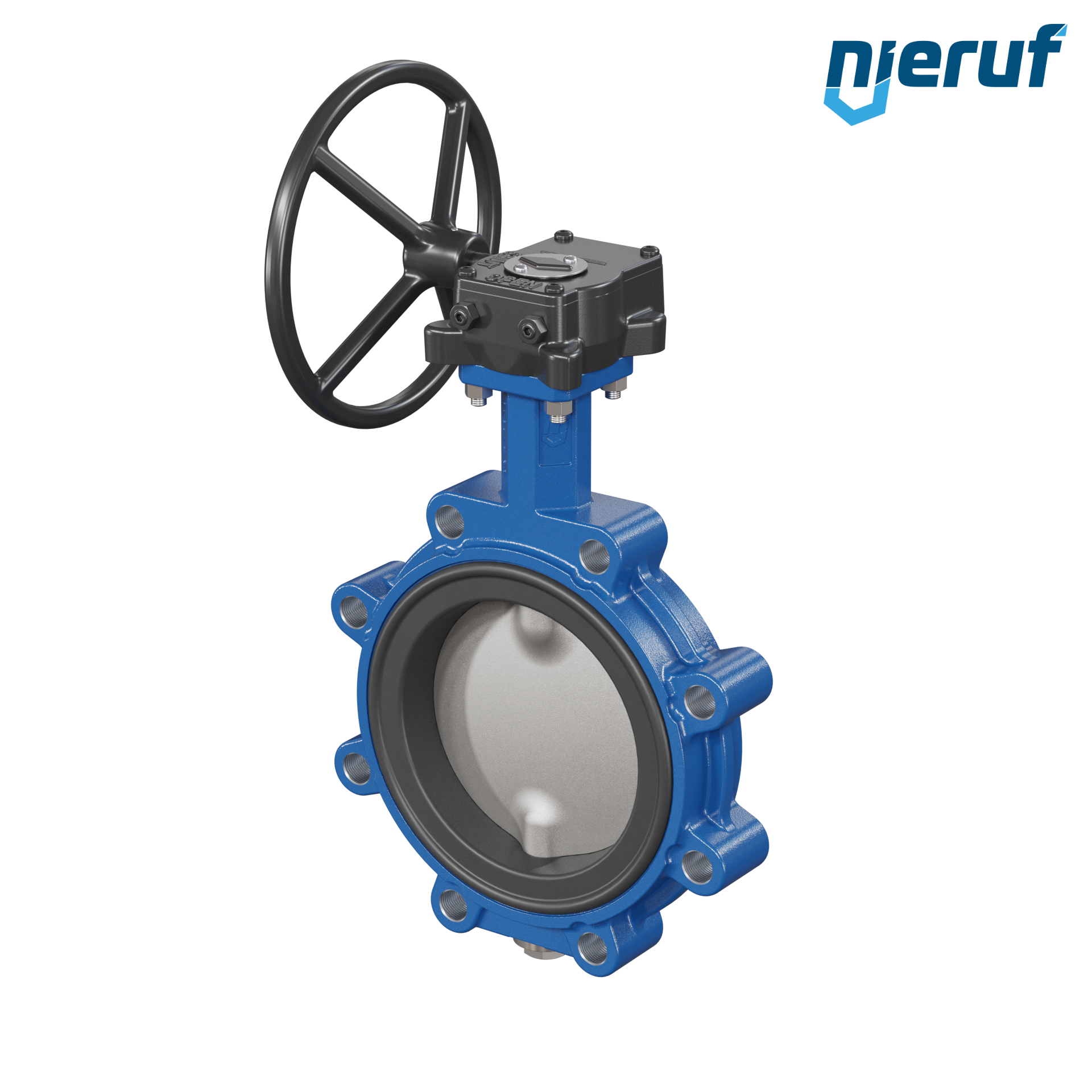 Butterfly valve AK02 DN 150 PN10-PN16 FPM Worm gear