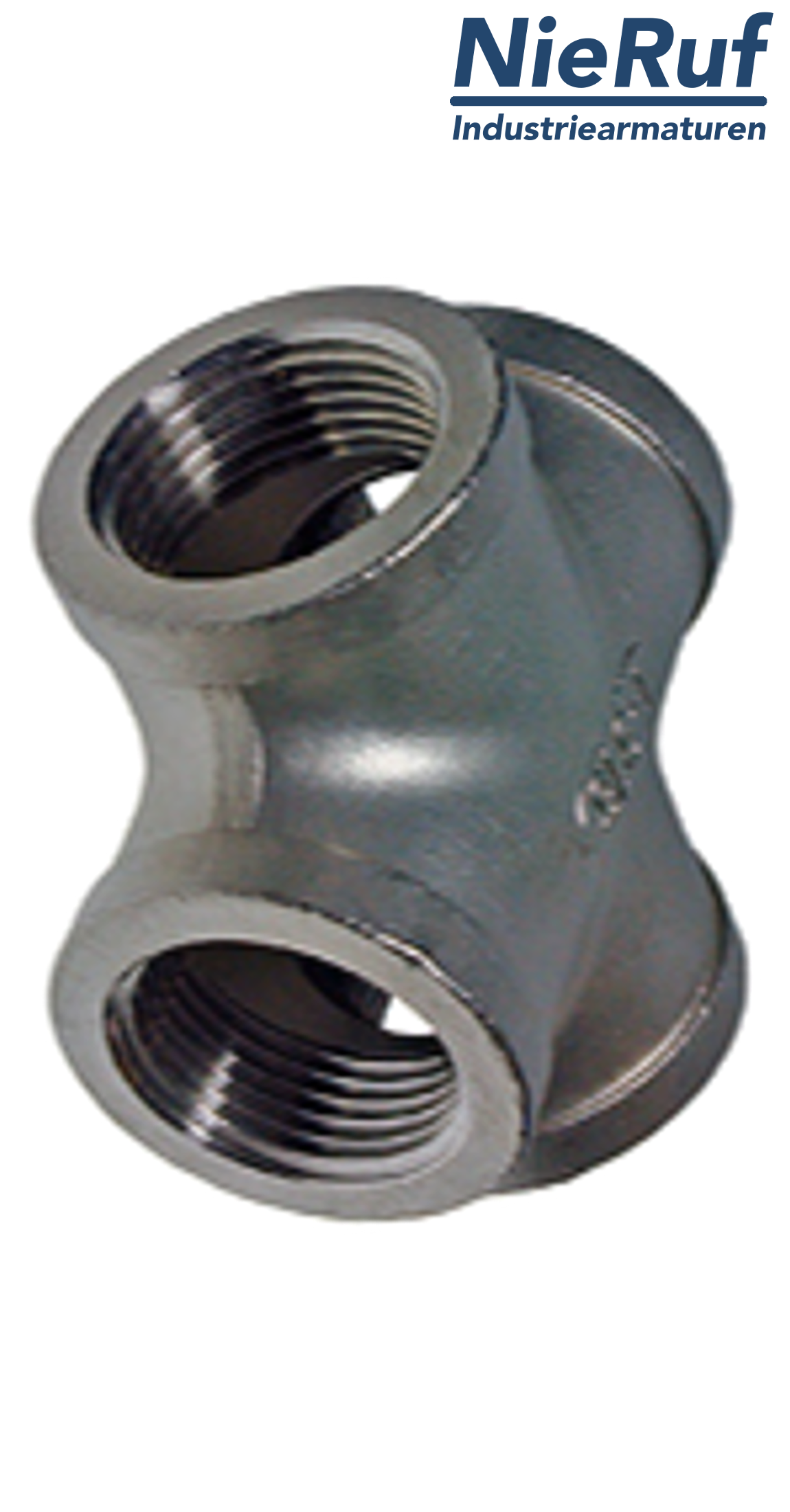 cross 3/4" inch NPT stainless steel 316 90° angle FM