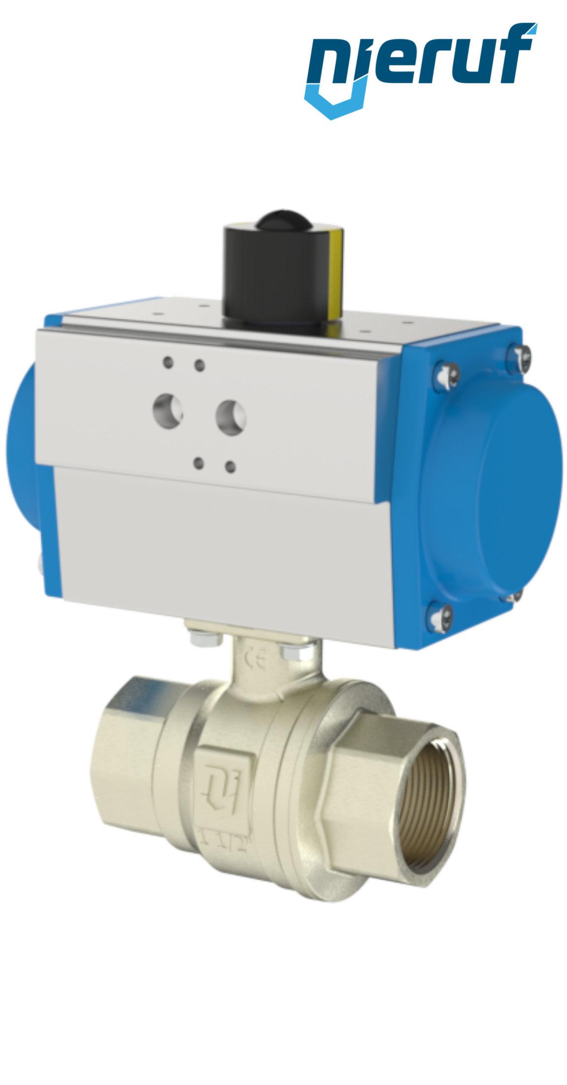 automatic ball valves DN15 - 1/2" inch pneumatic actuator single acting normally open PK01