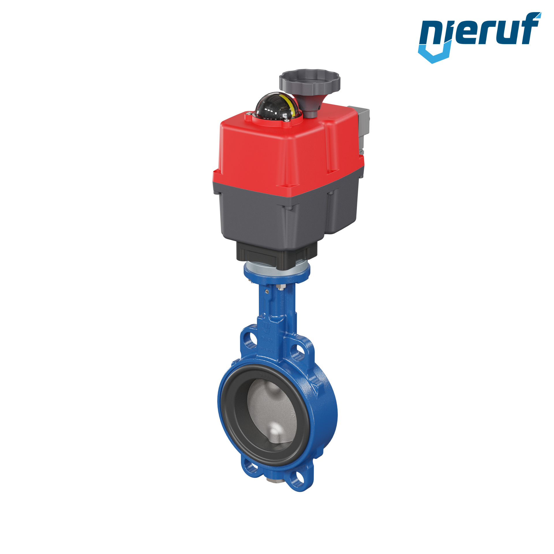 Butterfly valve DN 80 Wafer type electric actuator 24-240V DVGW gas