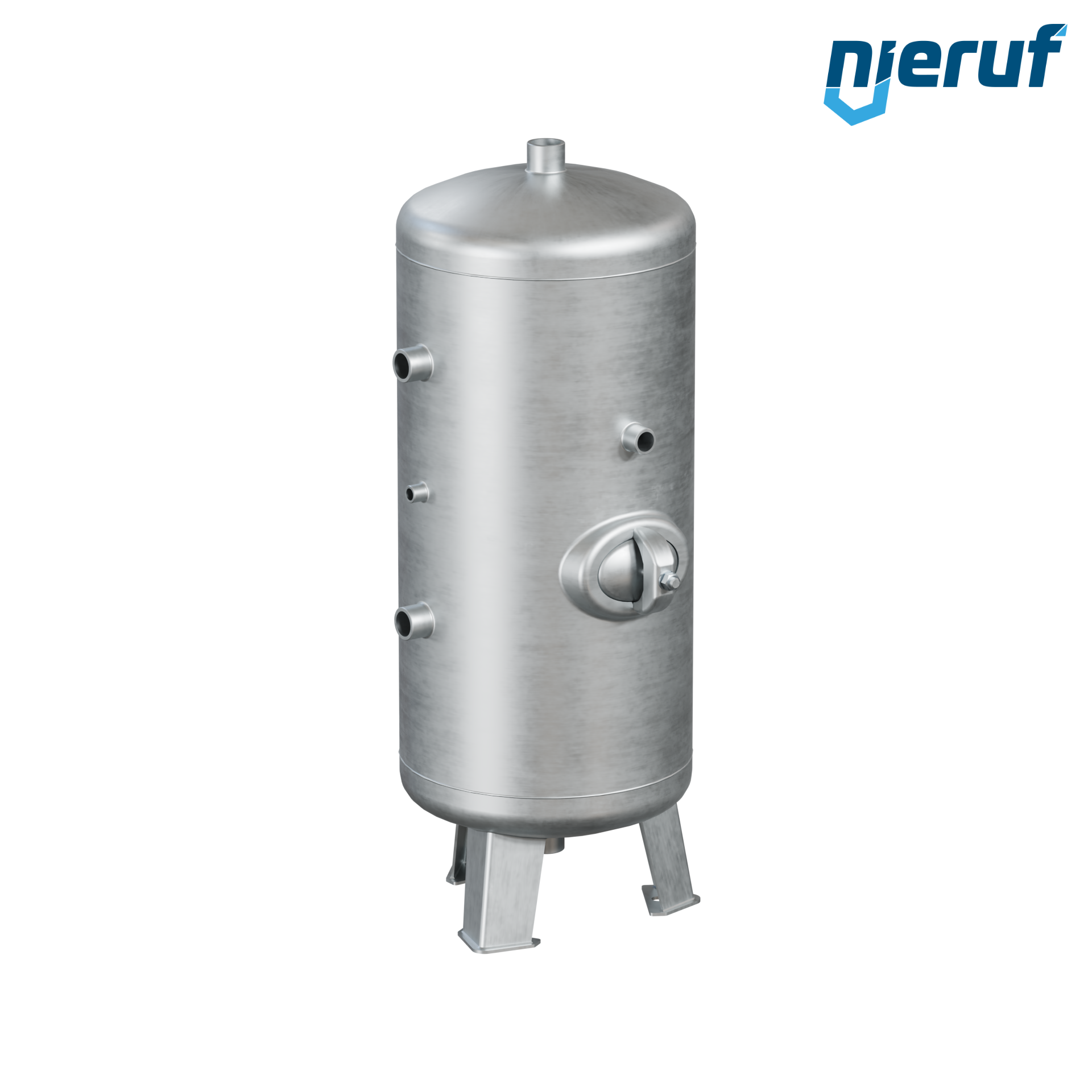 High pressure vessel vertical BE02 150 liter, 0-31 bar, steel galvanized