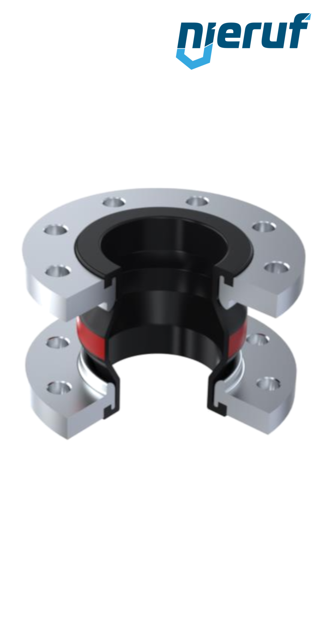 Compensators DN50 type KP04 stainless-steel-flanges EPDM DVGW drinking water authorization