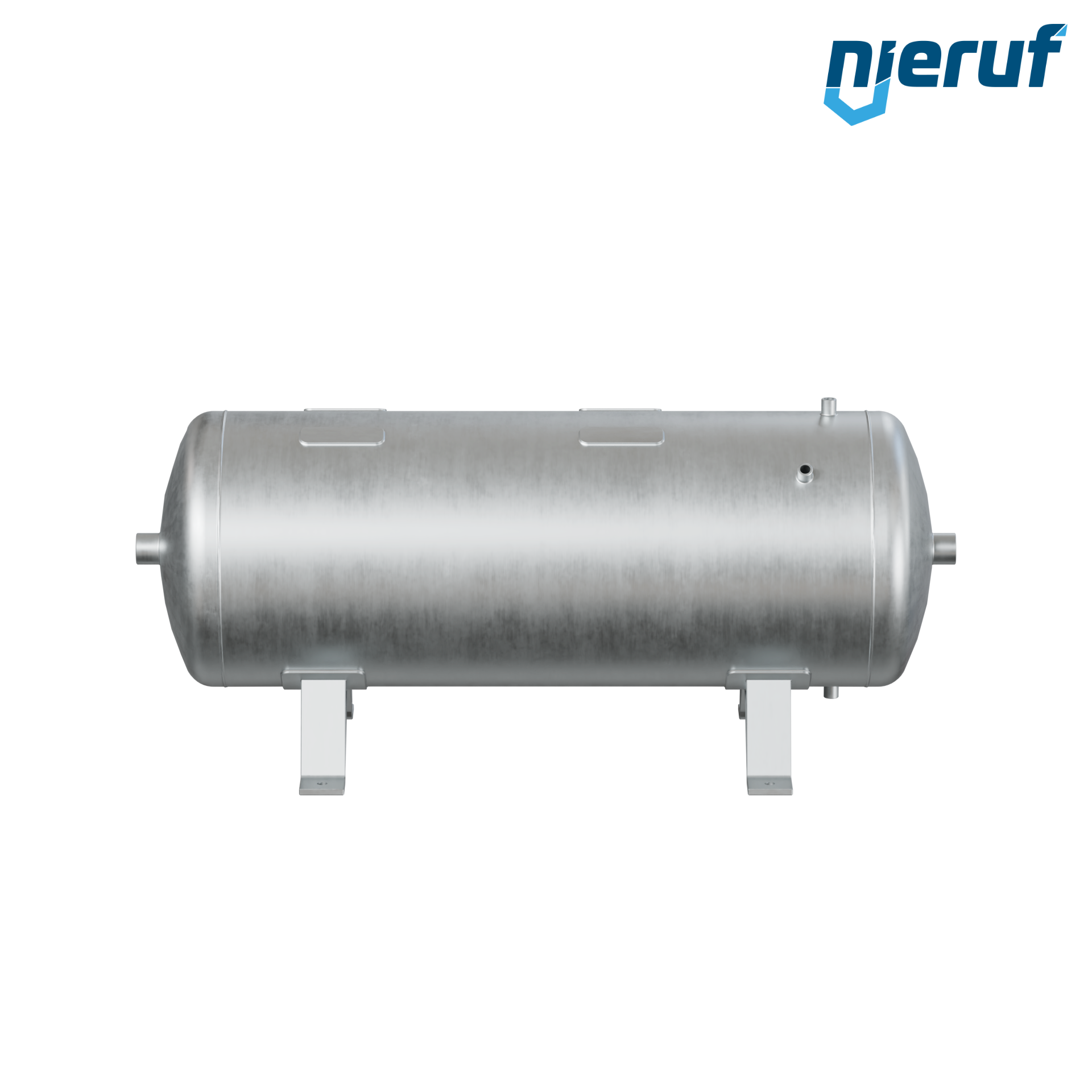 Vacuum vessel horizontal BE03 250 liter, -1-3 bar, steel galvanized