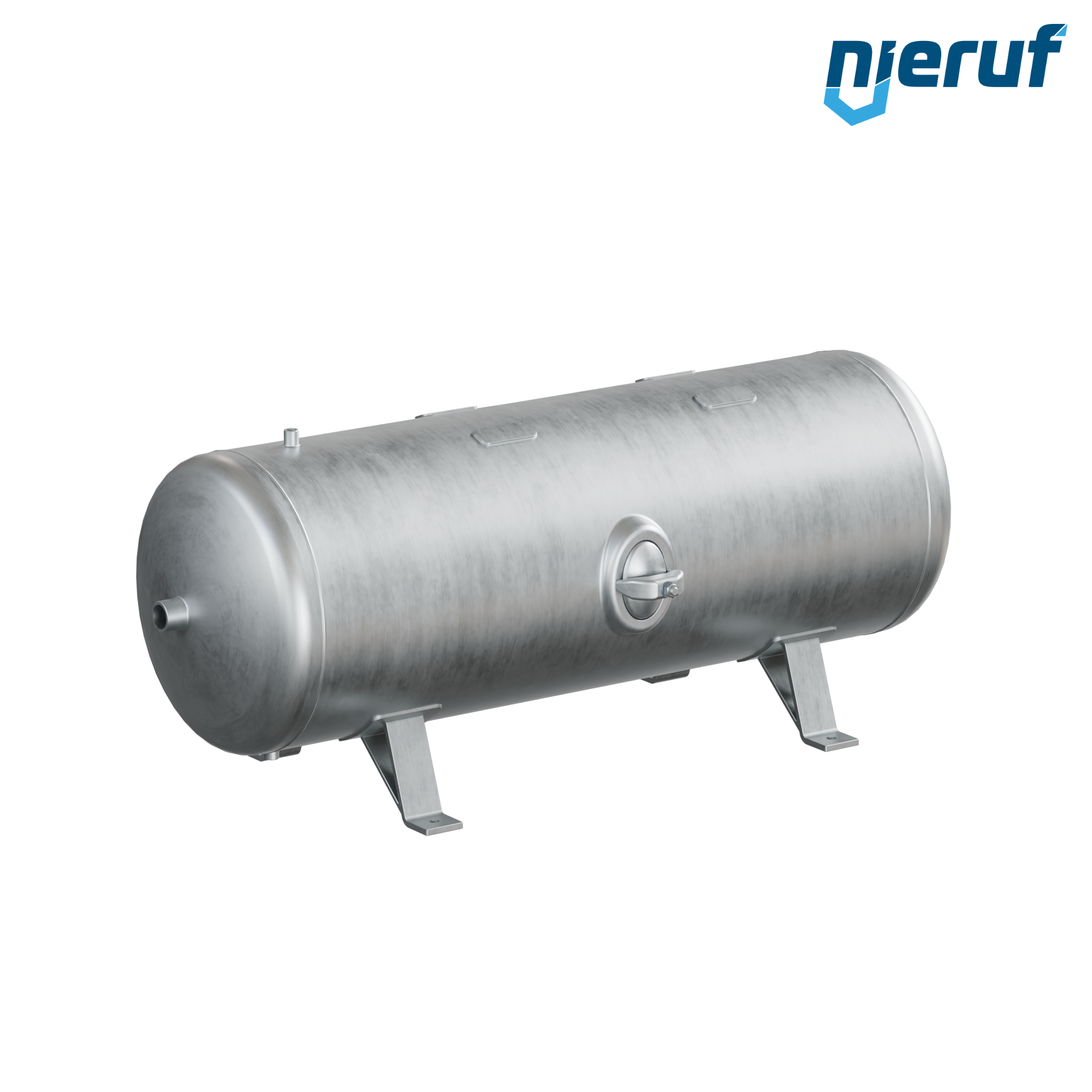 High pressure vessel horizontal BE02 350 liter, 0-23 bar, steel primed