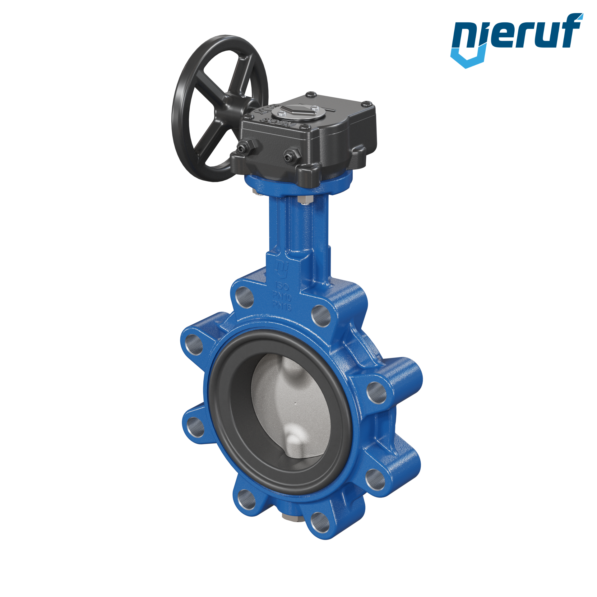 Butterfly valve AK02 DN 80 PN10-PN16 FPM Worm gear