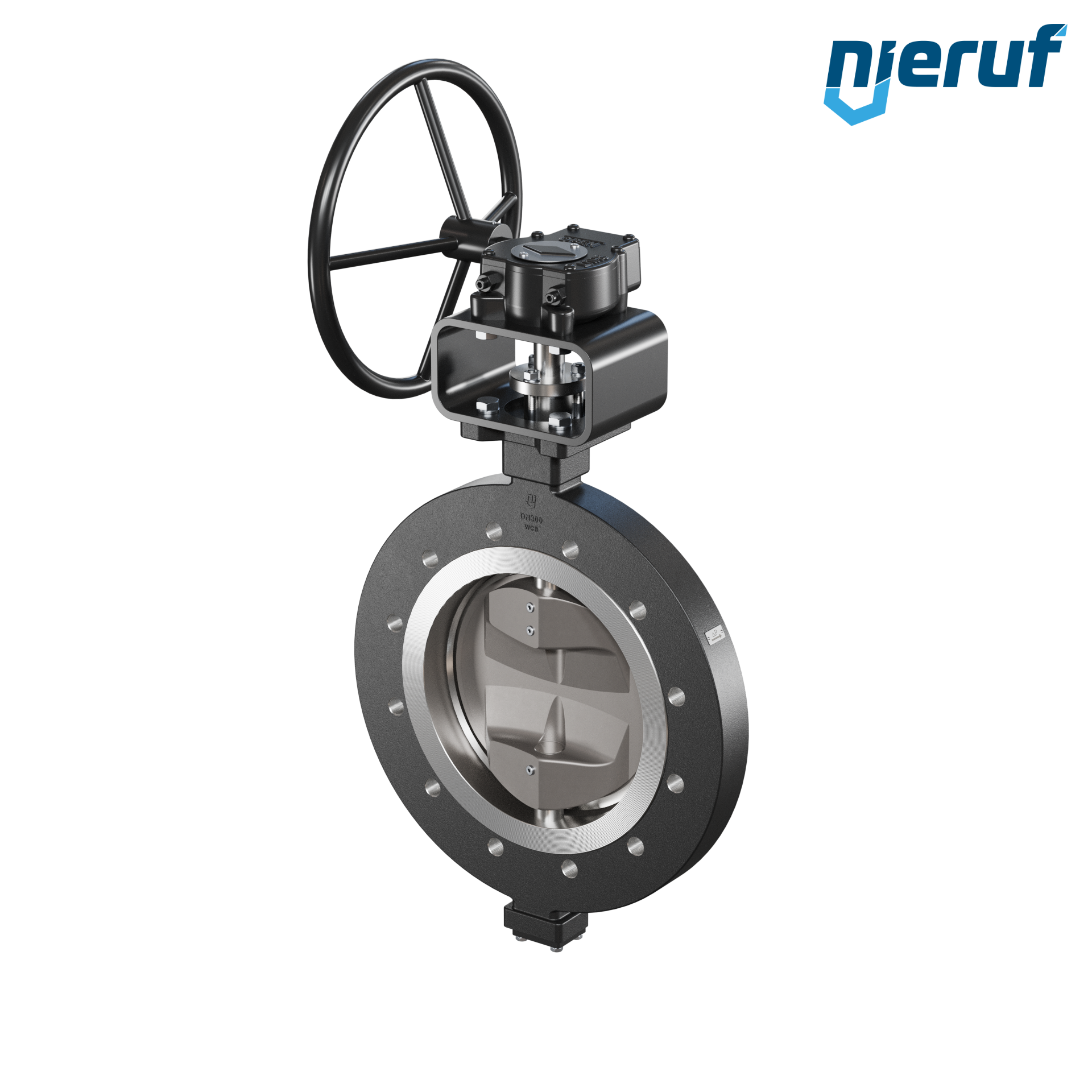 Triple offset butterfly-valve carbon steel AK14 DN 300 PN16 worm gear