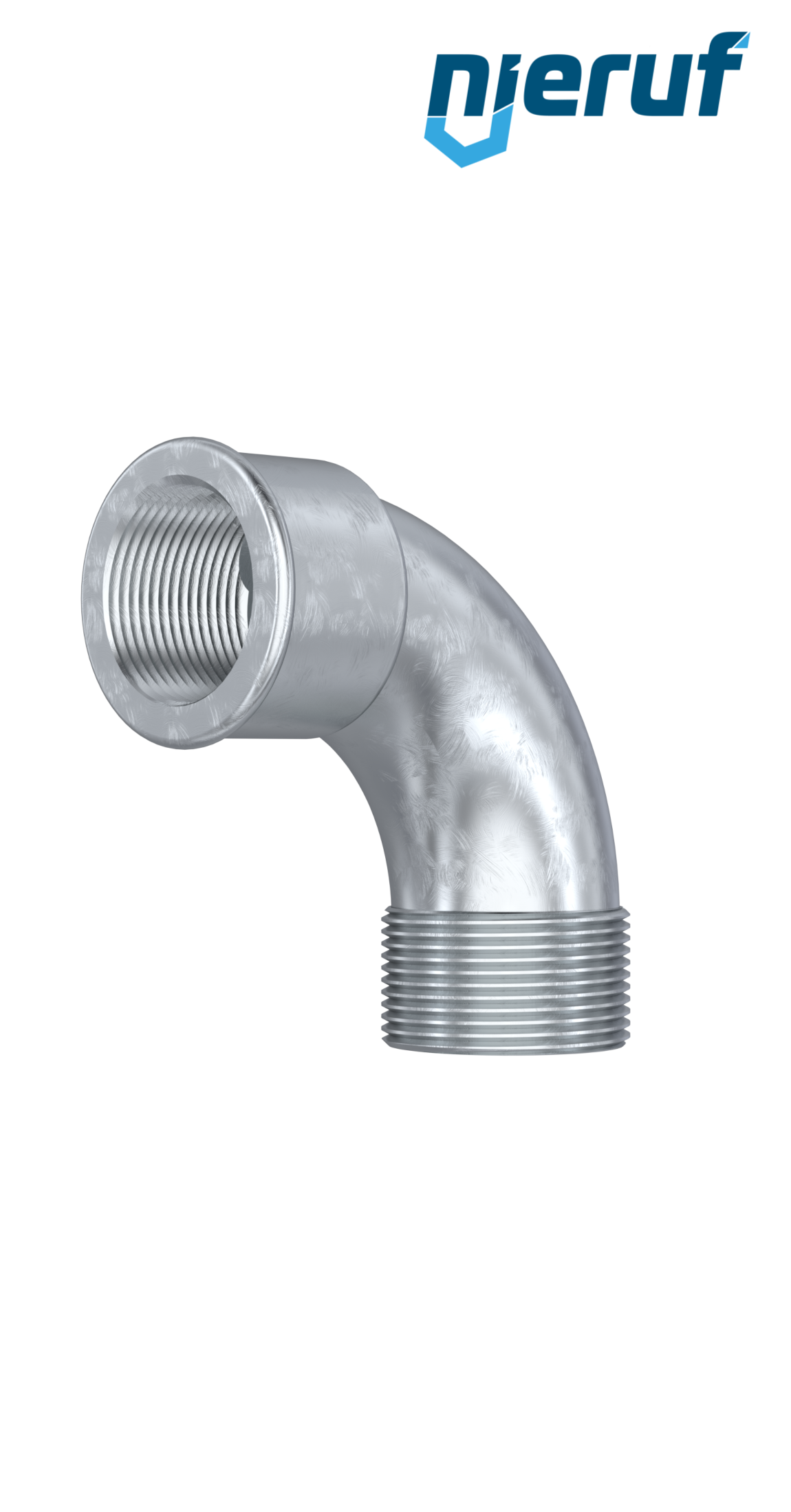 Malleable cast iron fitting short bend no. 1a, DN25 - 1" inch galvanized