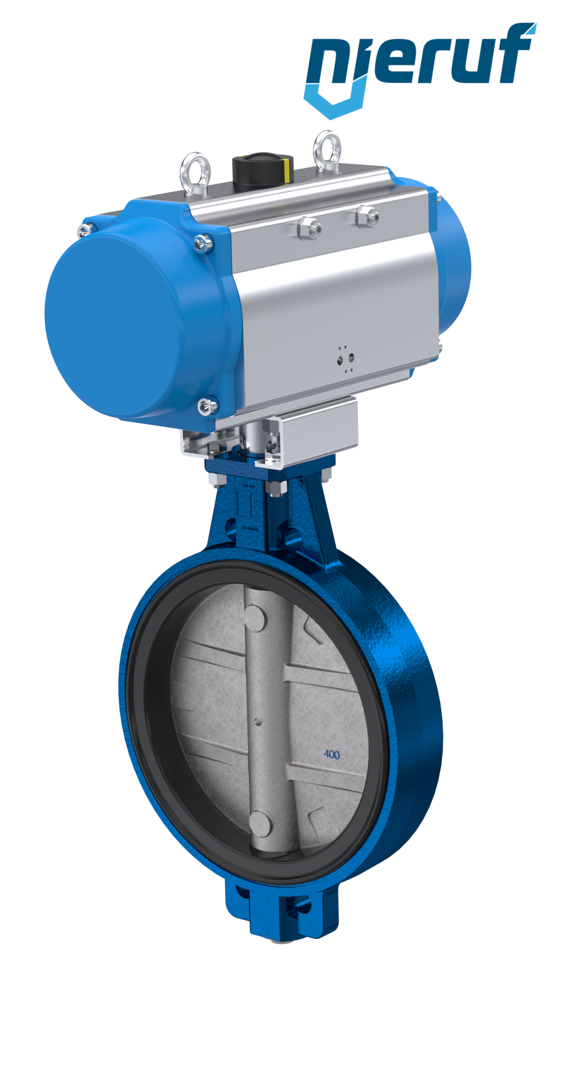 Butterfly valve DN 350 AK01 EPDM high temperature & FDA pneumatic actuator double acting