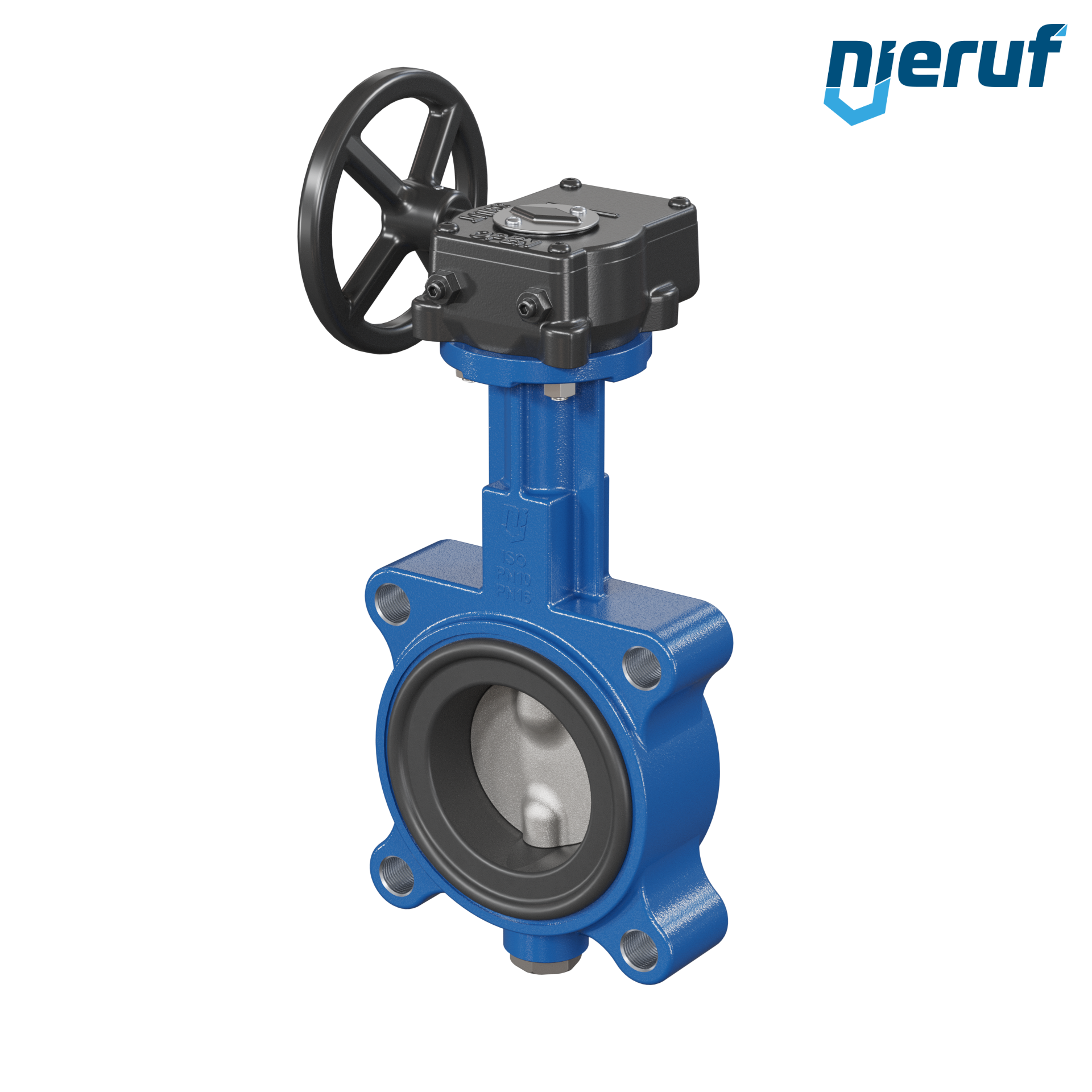 Butterfly valve AK02 DN 65 PN10-PN16 DVGW-gas Worm gear