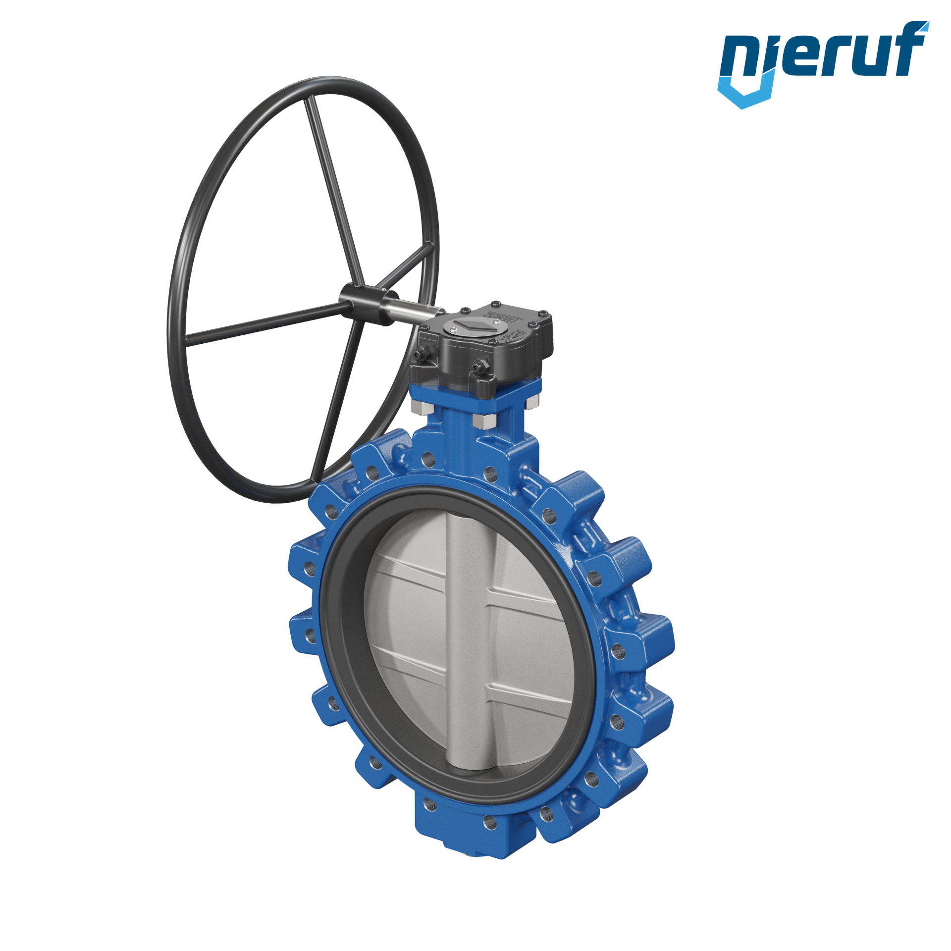 Butterfly valve AK02 DN 400 PN10 FPM Worm gear