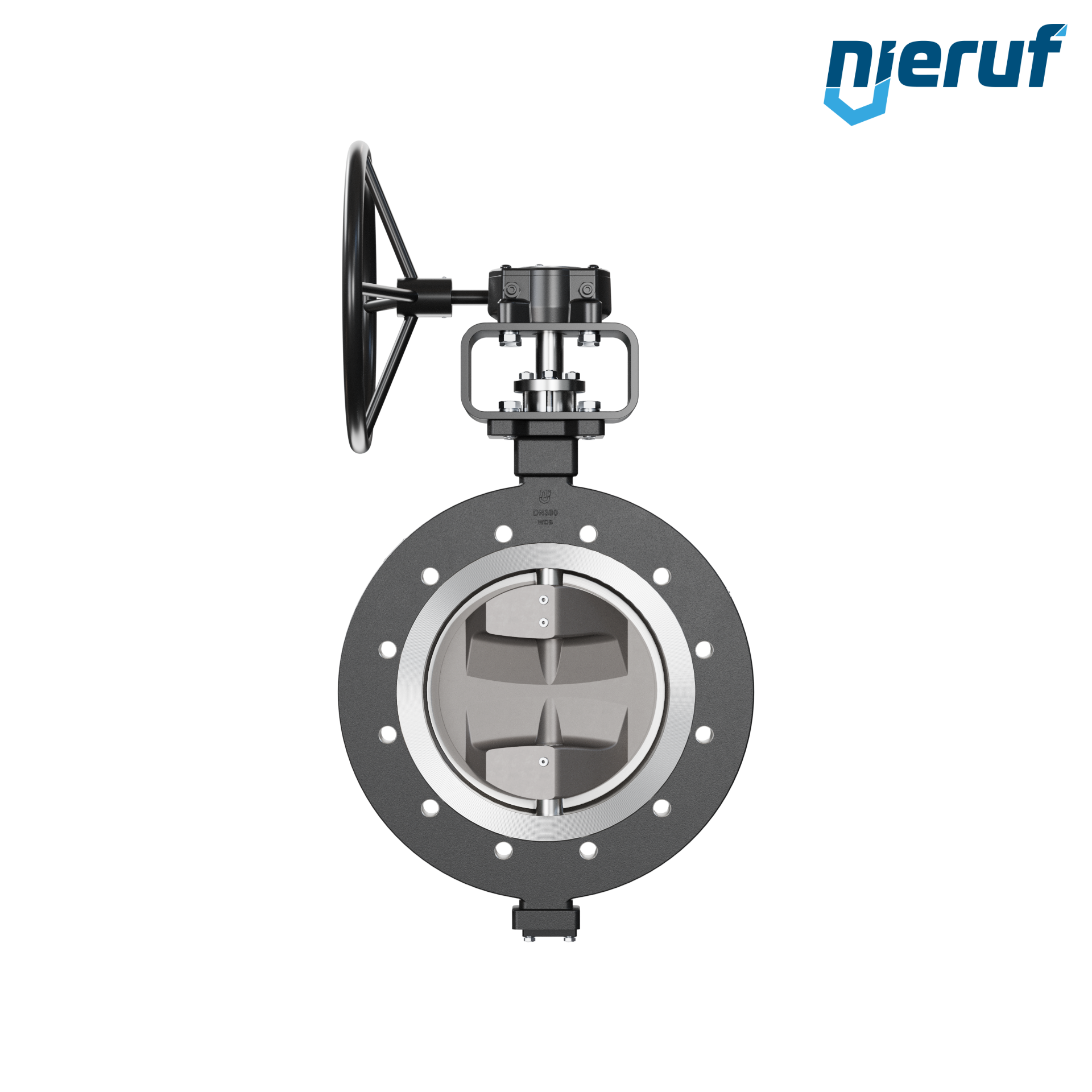 Triple offset butterfly-valve carbon steel AK14 DN 300 PN16 worm gear