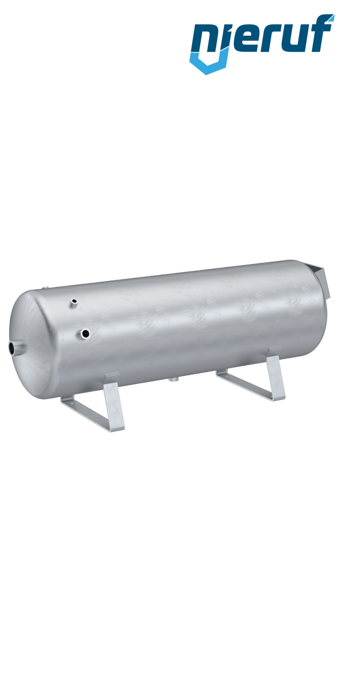 Pressure vessel horizontal BE01 50 liter, 0-11 bar, steel galvanized