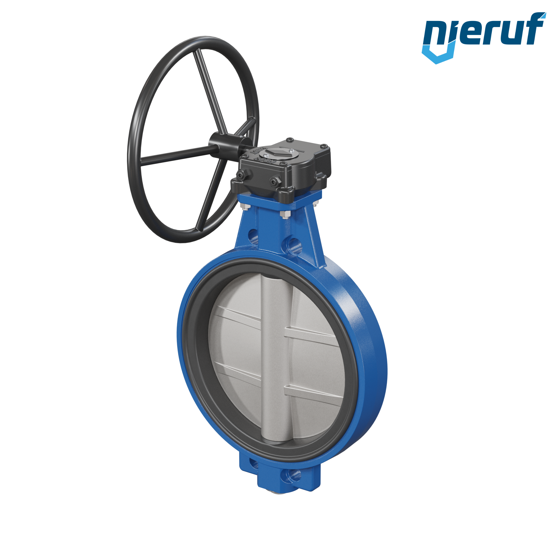 Butterfly valve DN 350 PN10-PN16 AK01 FPM Worm gear