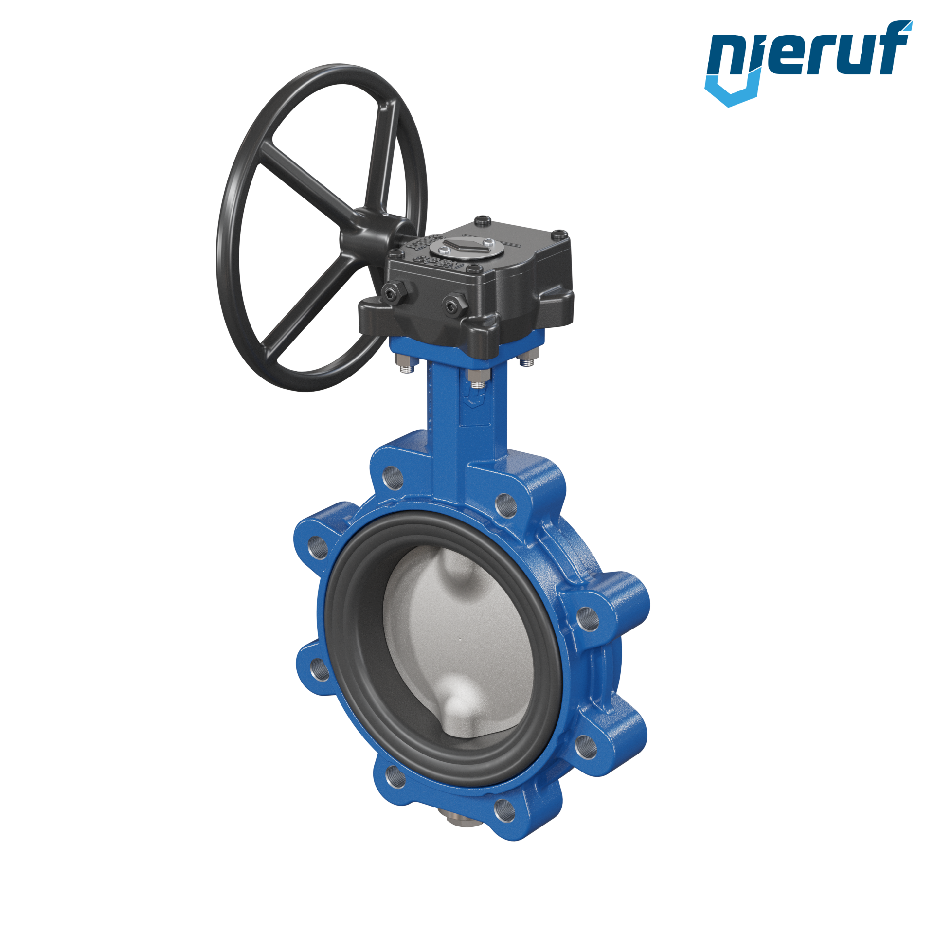 Butterfly valve AK02 DN 125 PN10-PN16 DVGW-gas Worm gear