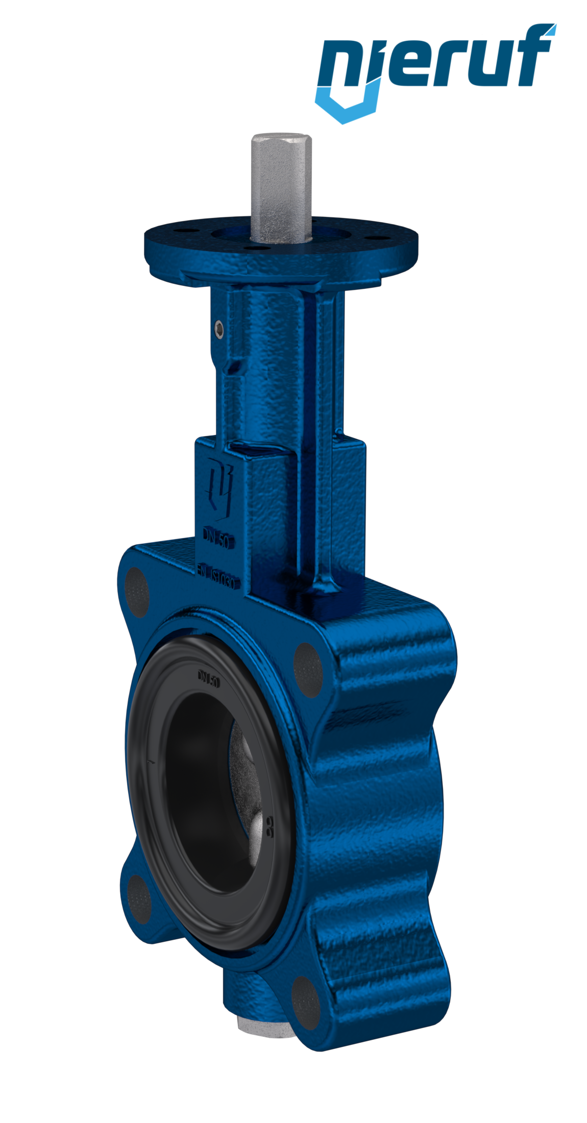 Butterfly valve AK02 DN 50 PN10-PN16 DVGW-gas without lever