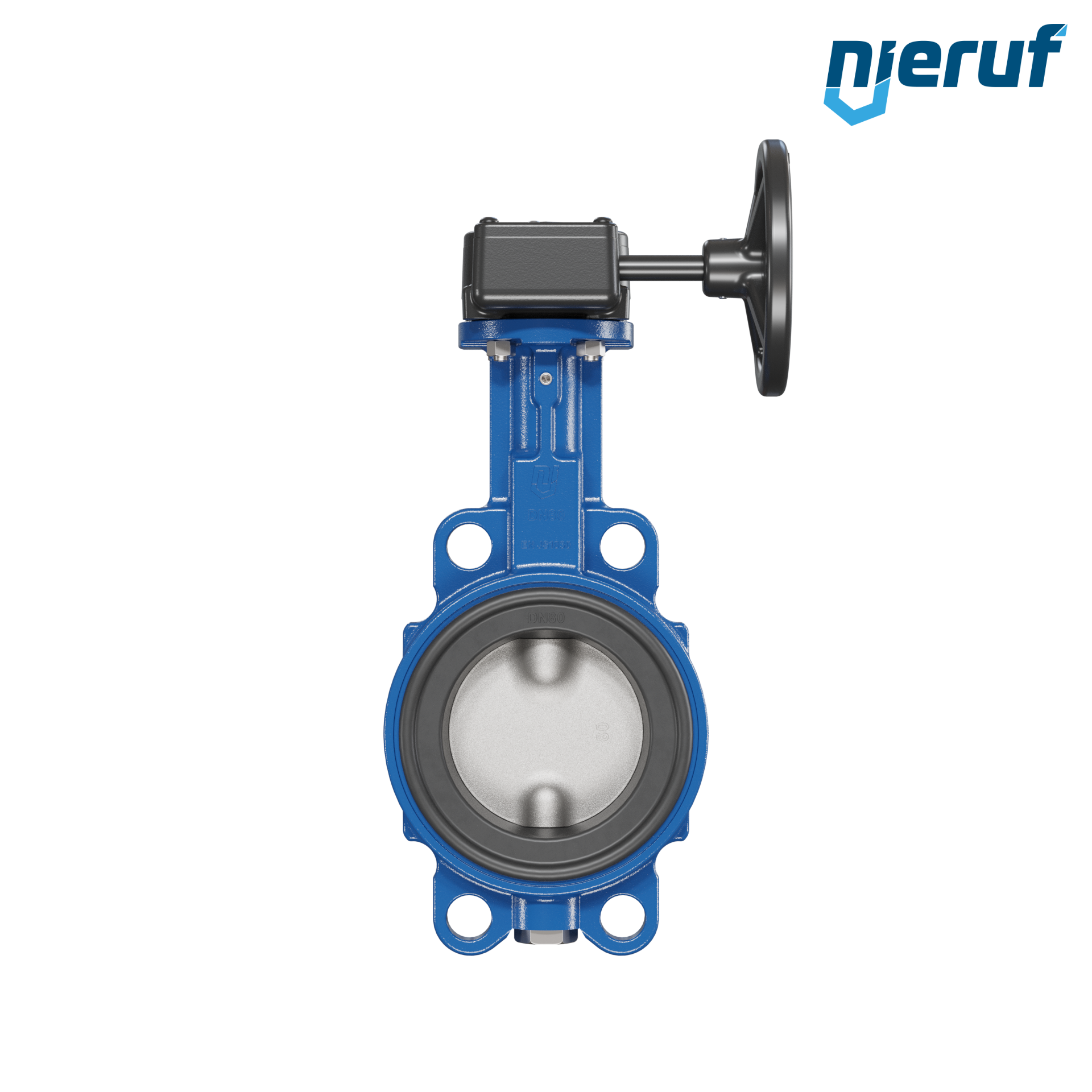 Butterfly valve DN 80 PN6-PN10-PN16 & ANSI150 AK01 FPM Worm gear