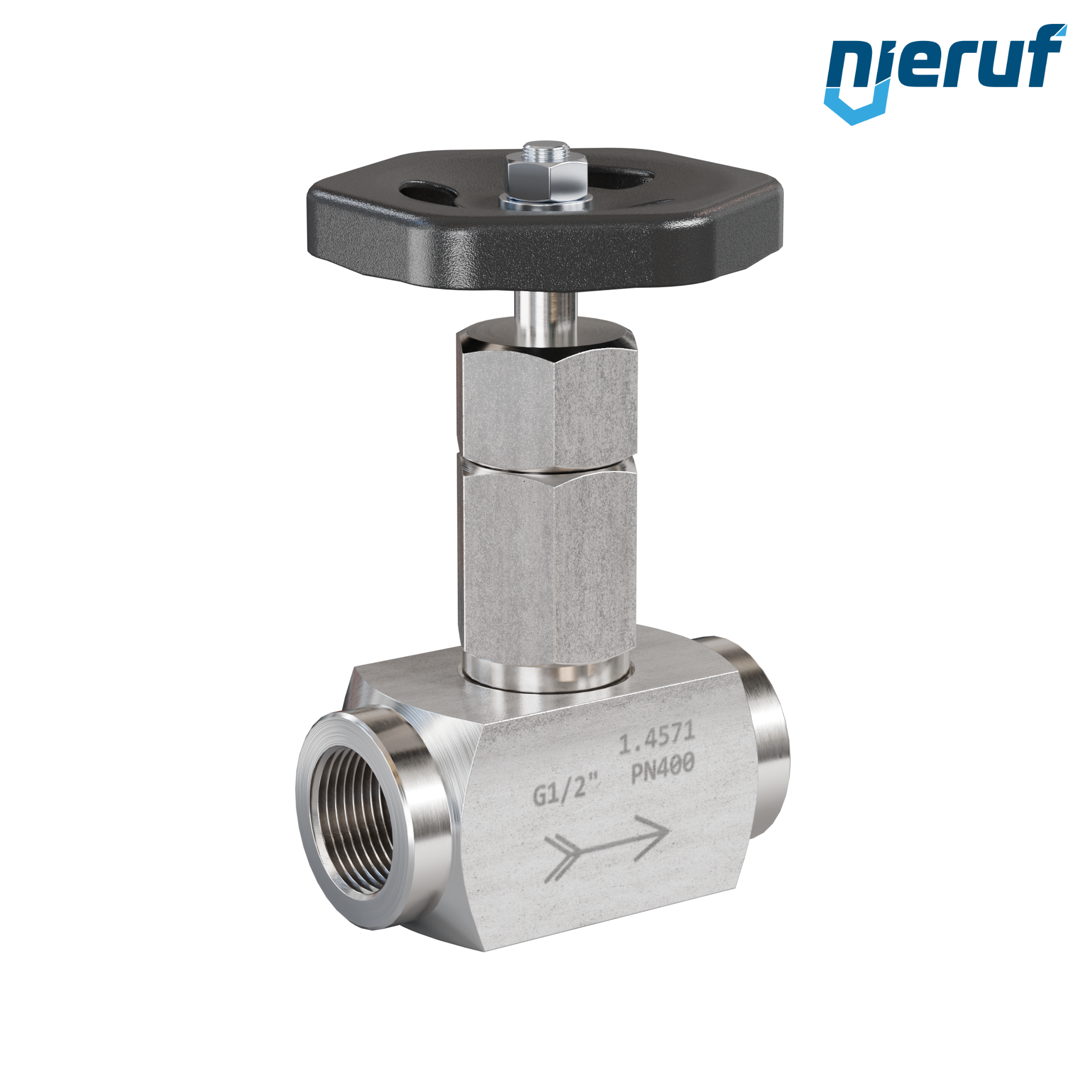 needle valve for steam 1/2" inch NV03 stainless steel 1.4571