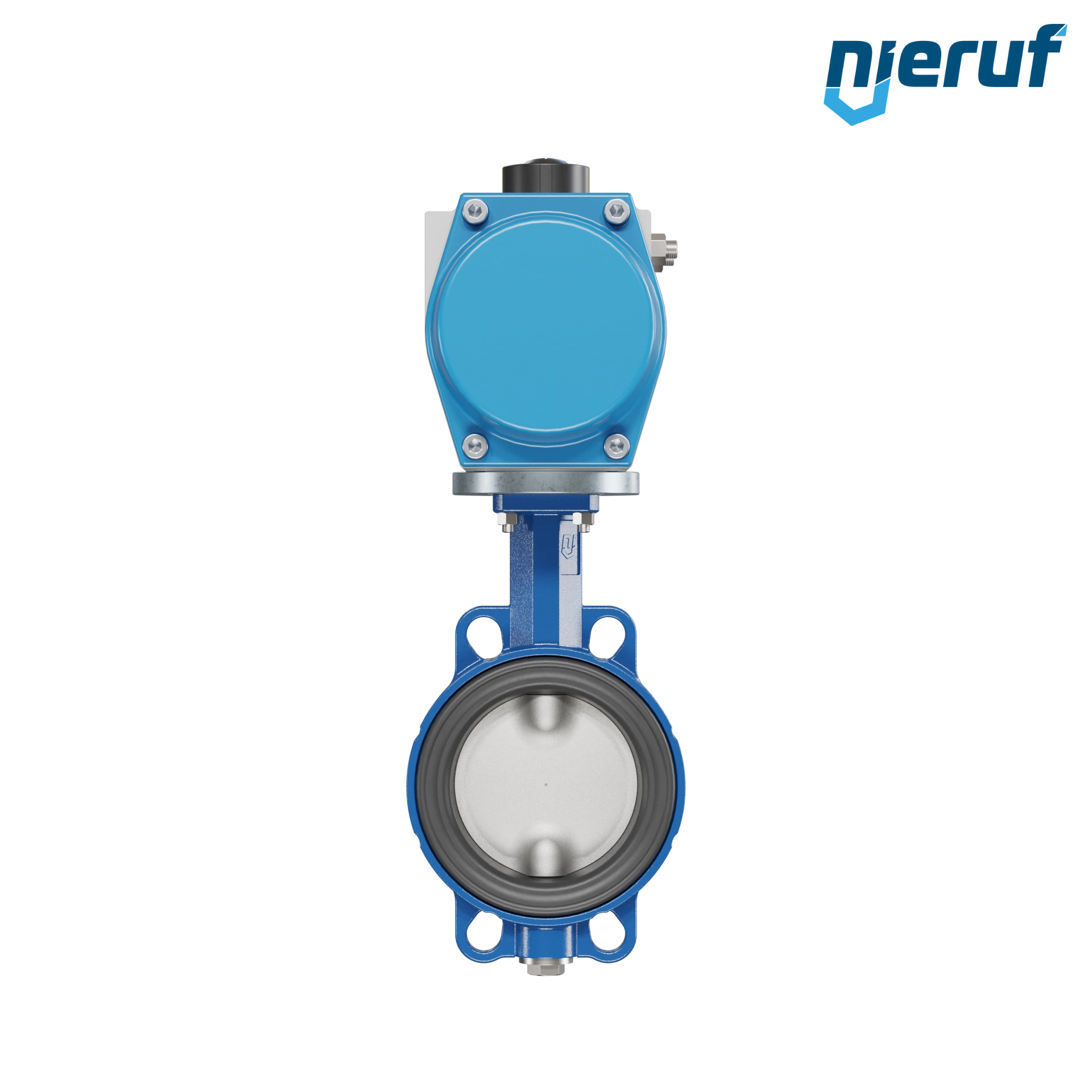 Butterfly valve DN 125 AK01 NBR-70-black DVGW gas pneumatic actuator single acting normally closed