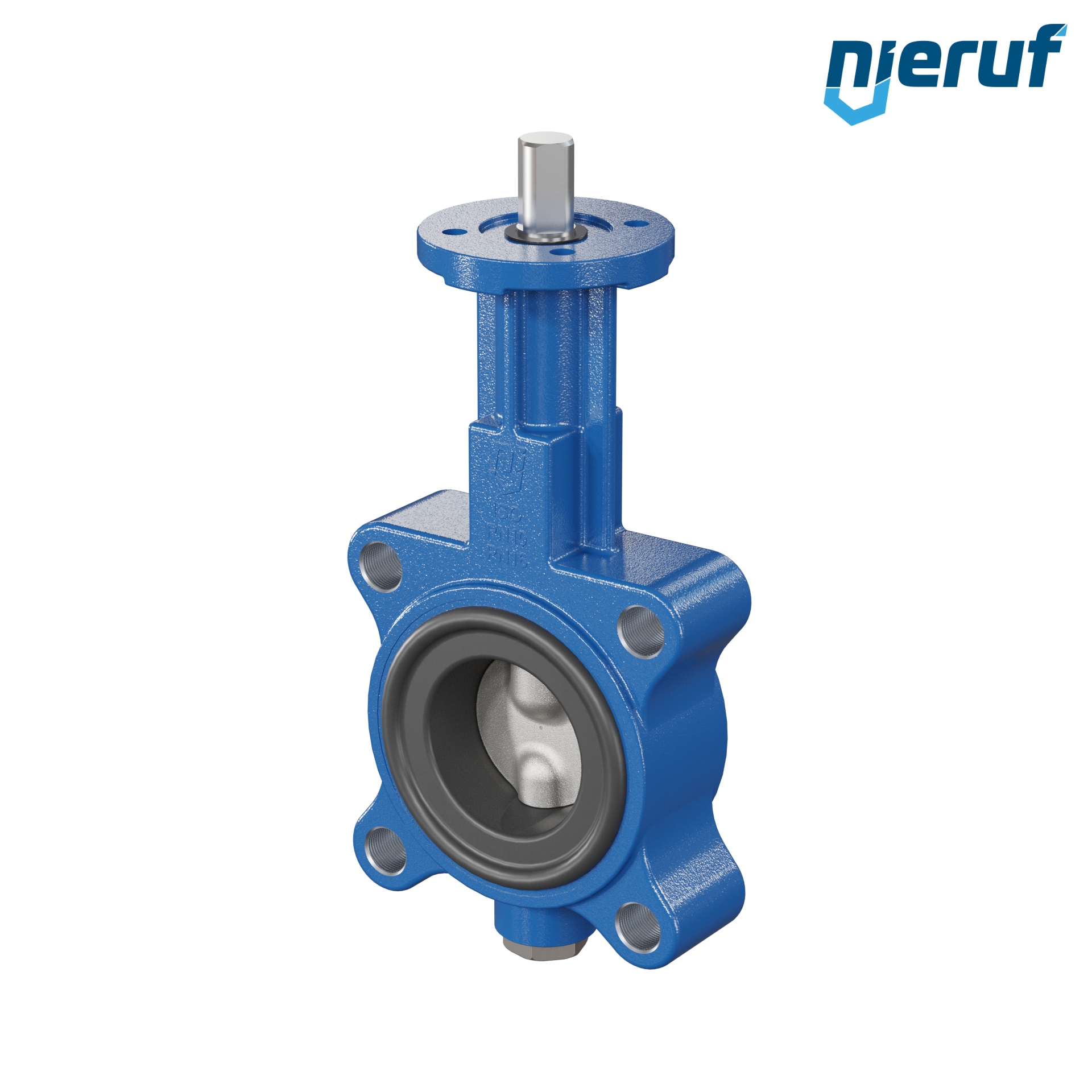 Butterfly valve AK02 DN 50 PN10-PN16 DVGW-gas without lever