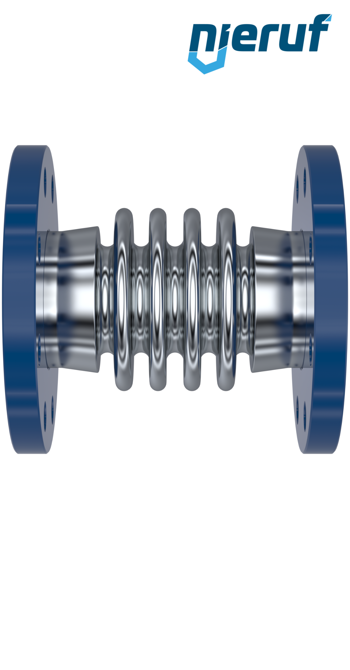 Axial expansion joint DN65 type KP05 fixed flanges and stainless steel-bellows