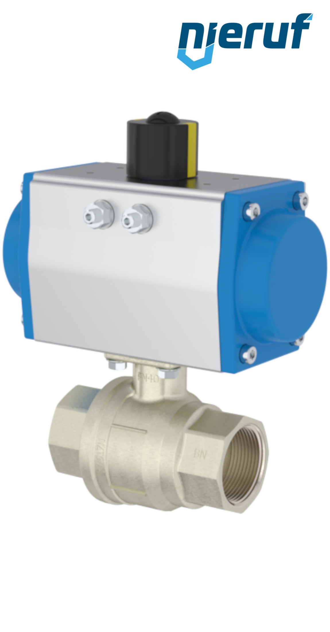 automatic ball valves DN15 - 1/2" inch pneumatic actuator single acting normally open PK01