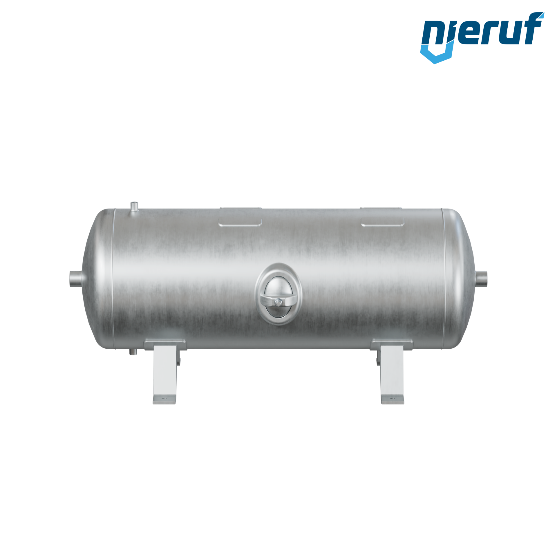 High pressure vessel horizontal BE02 250 liter, 0-36 bar, steel galvanized