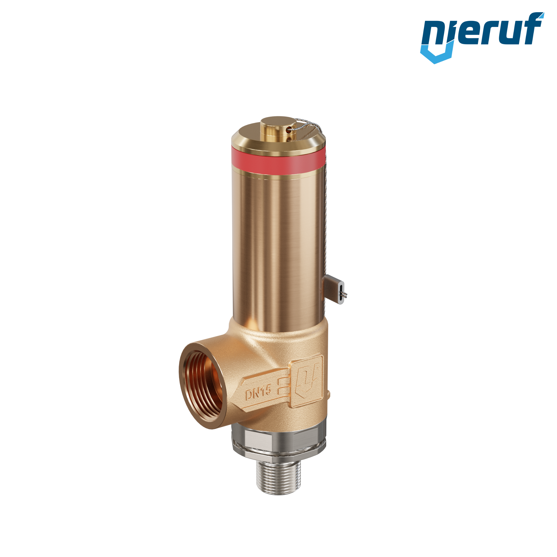 Cryo safety valve without lifting DN8 1/4" m x 1/2" fm SV18, stainless steel & gunmetal PTFE