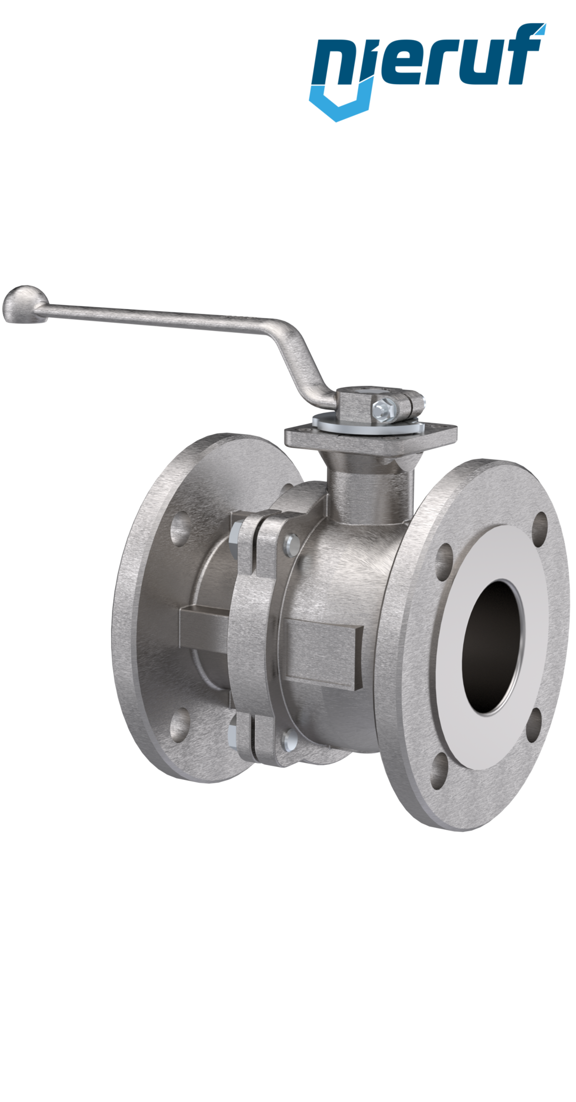 Gas-flange ball valve FK05 DN40 PN40 made of stainless steel 1.4408