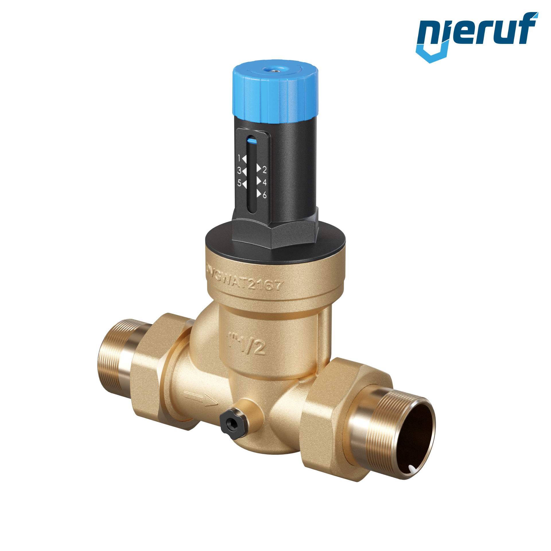 pressure reducing valve 1 1/2" inch DM09 brass NBR 1.5 - 6.0 bar