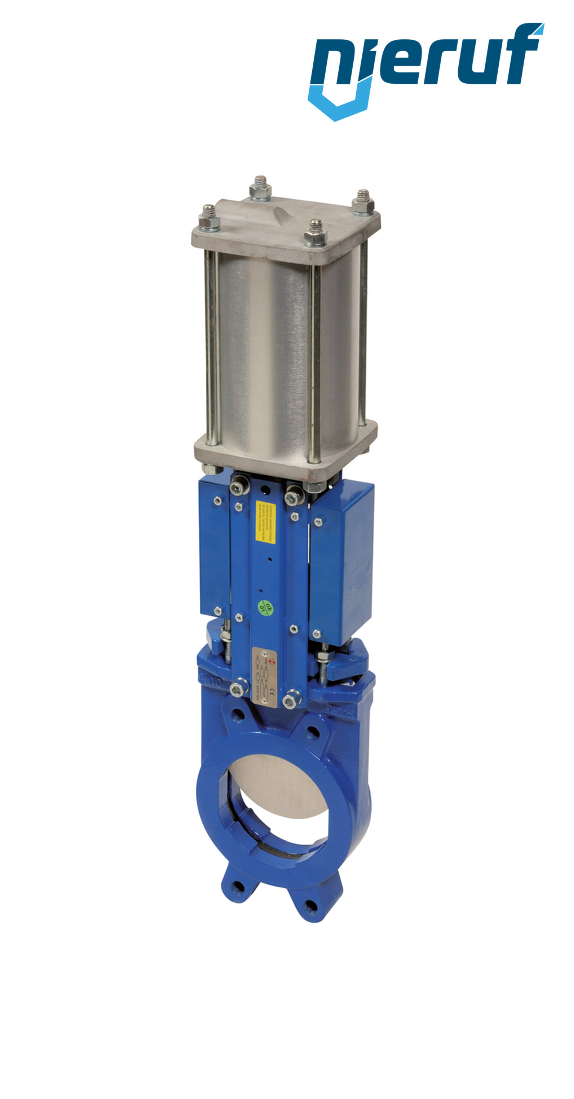 Knife gate valve DN 125 SR01 EPDM pneumatic actuation double acting