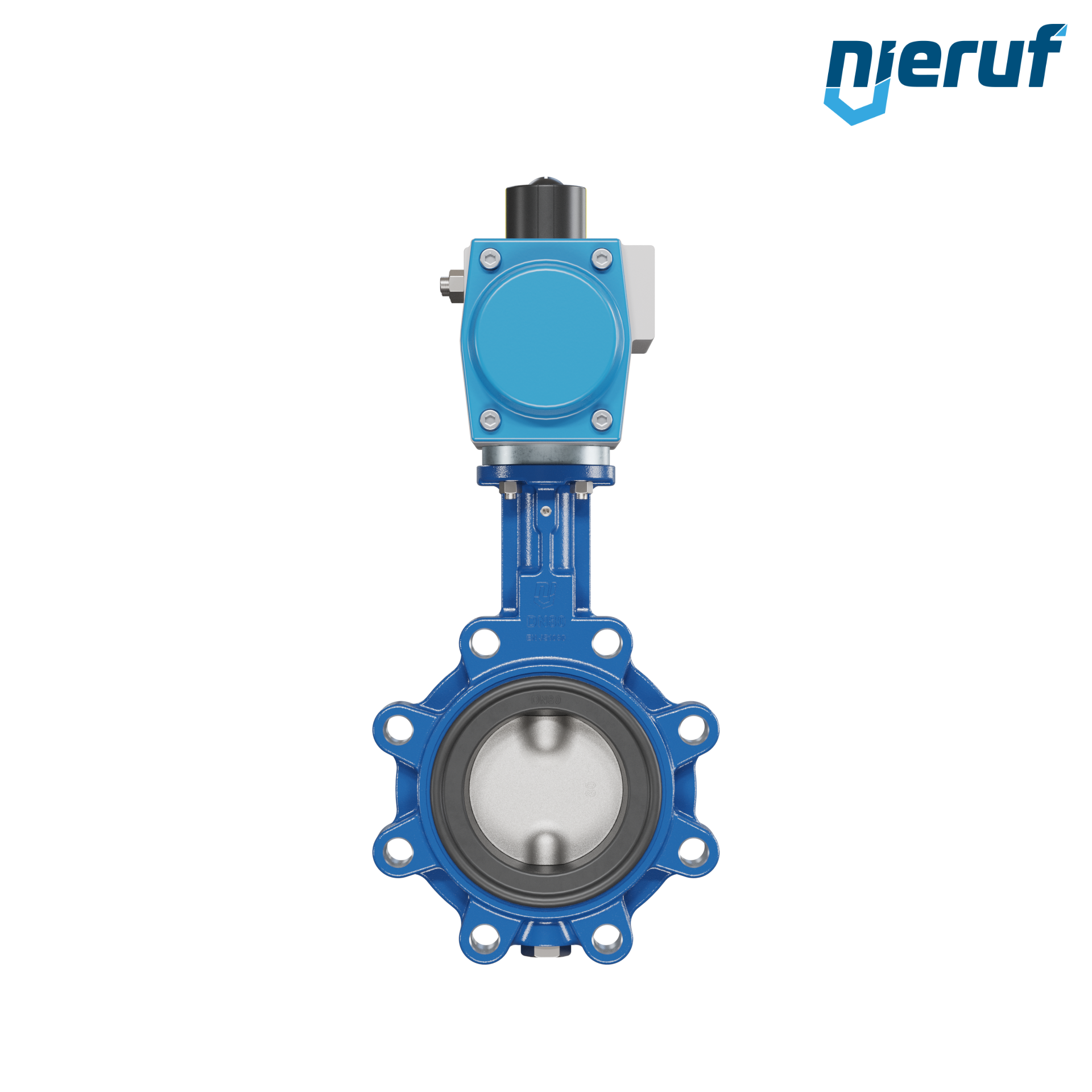 Butterfly valve DN 80 AK02 FPM pneumatic actuator double acting