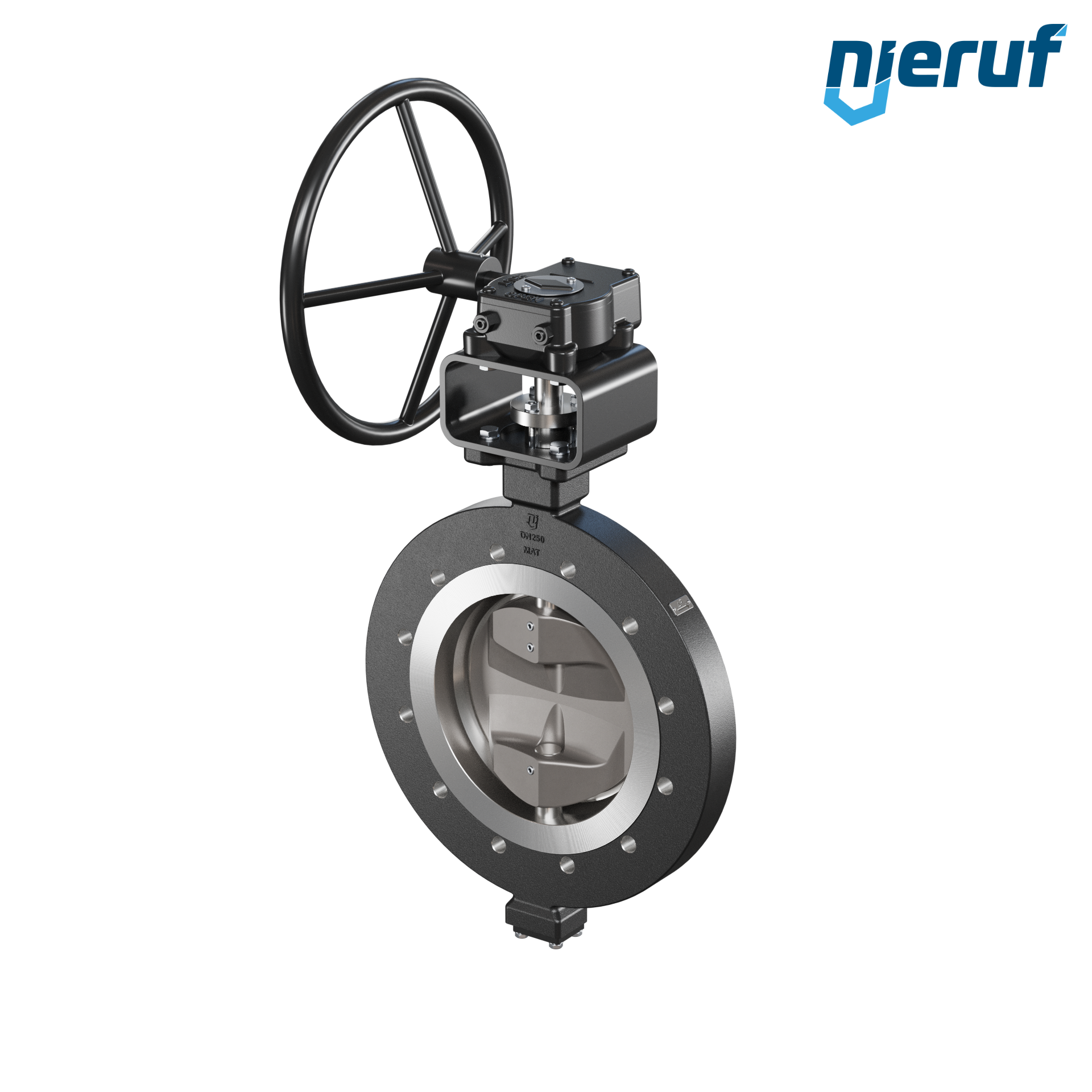 Triple offset butterfly-valve carbon steel AK14 DN 250 PN10 worm gear