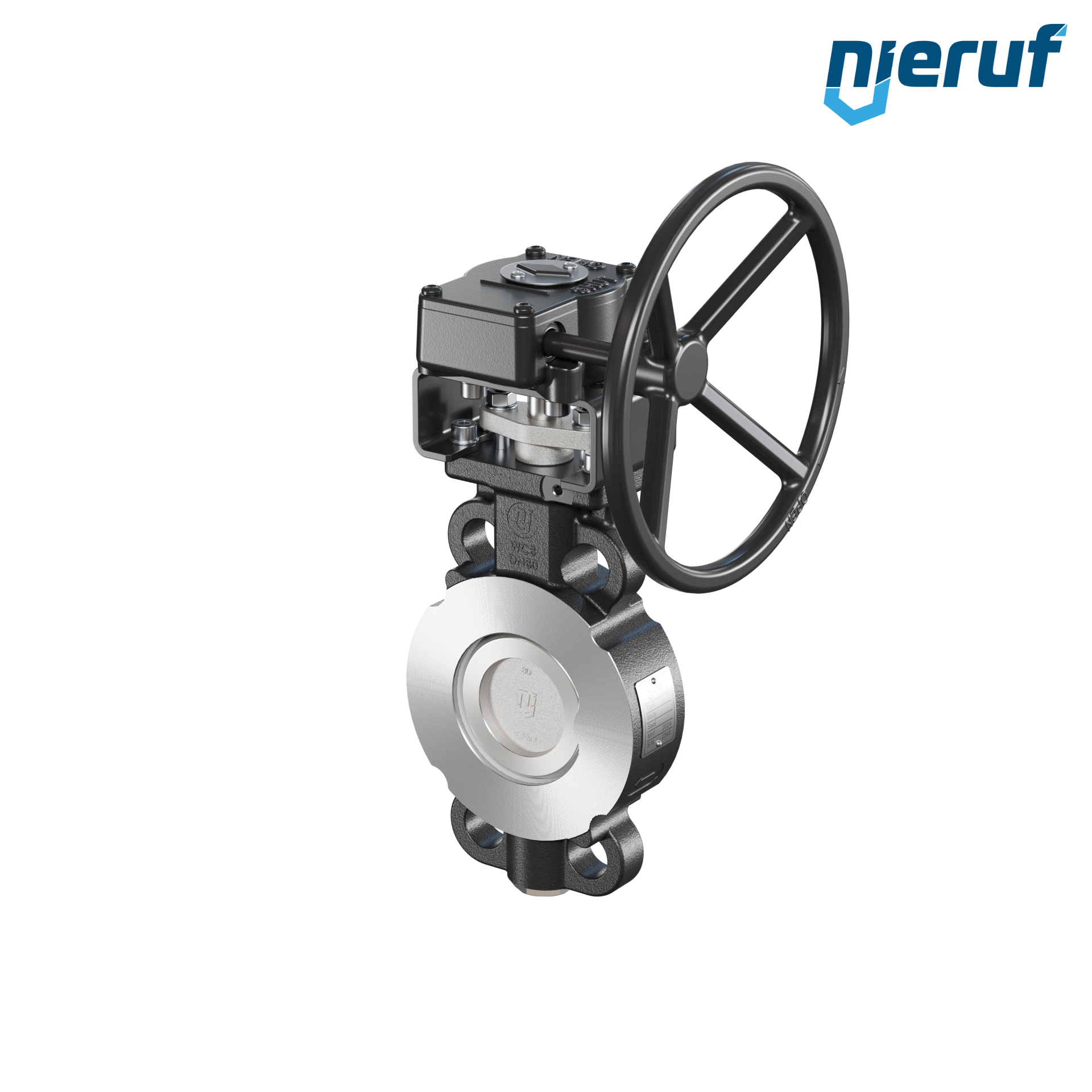 Double offset butterfly-valve AK11 DN 80 PN10-40 ANSI150-300 worm gear