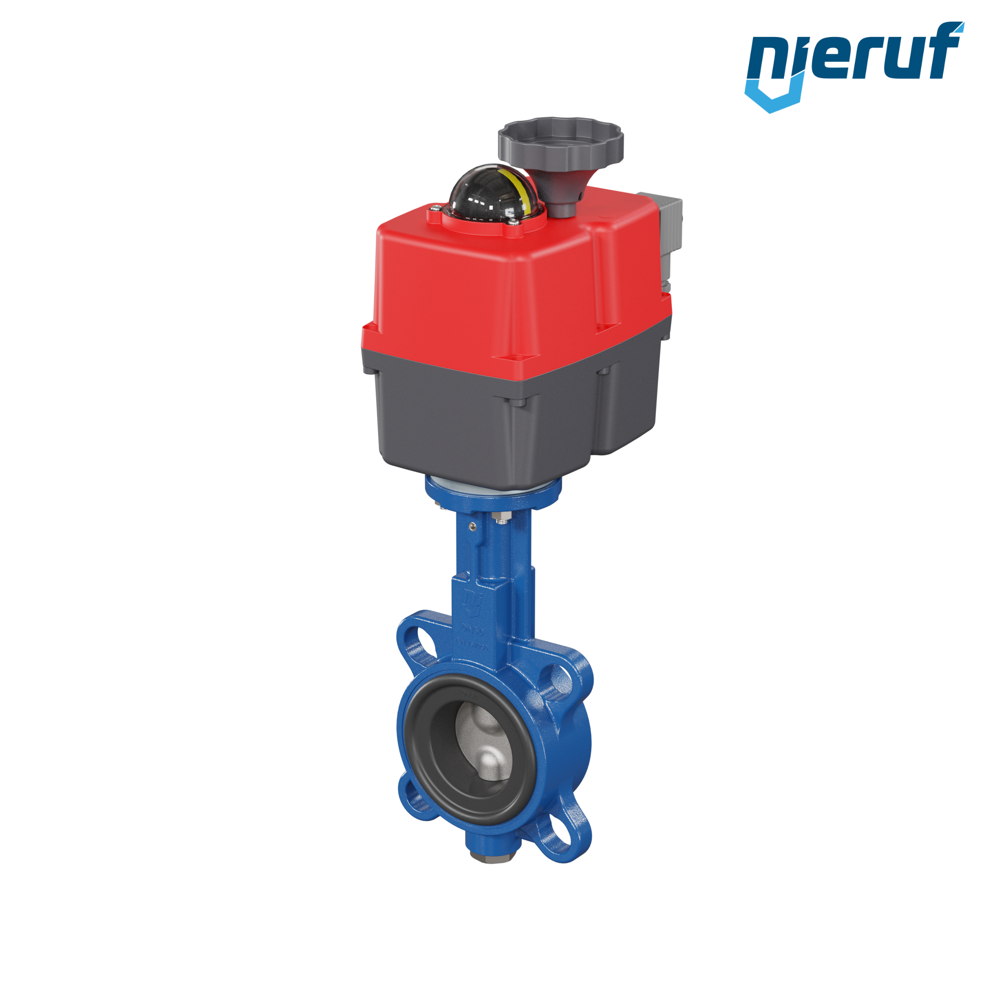 Butterfly valve DN 50 Wafer type electric actuator 24-240V FPM