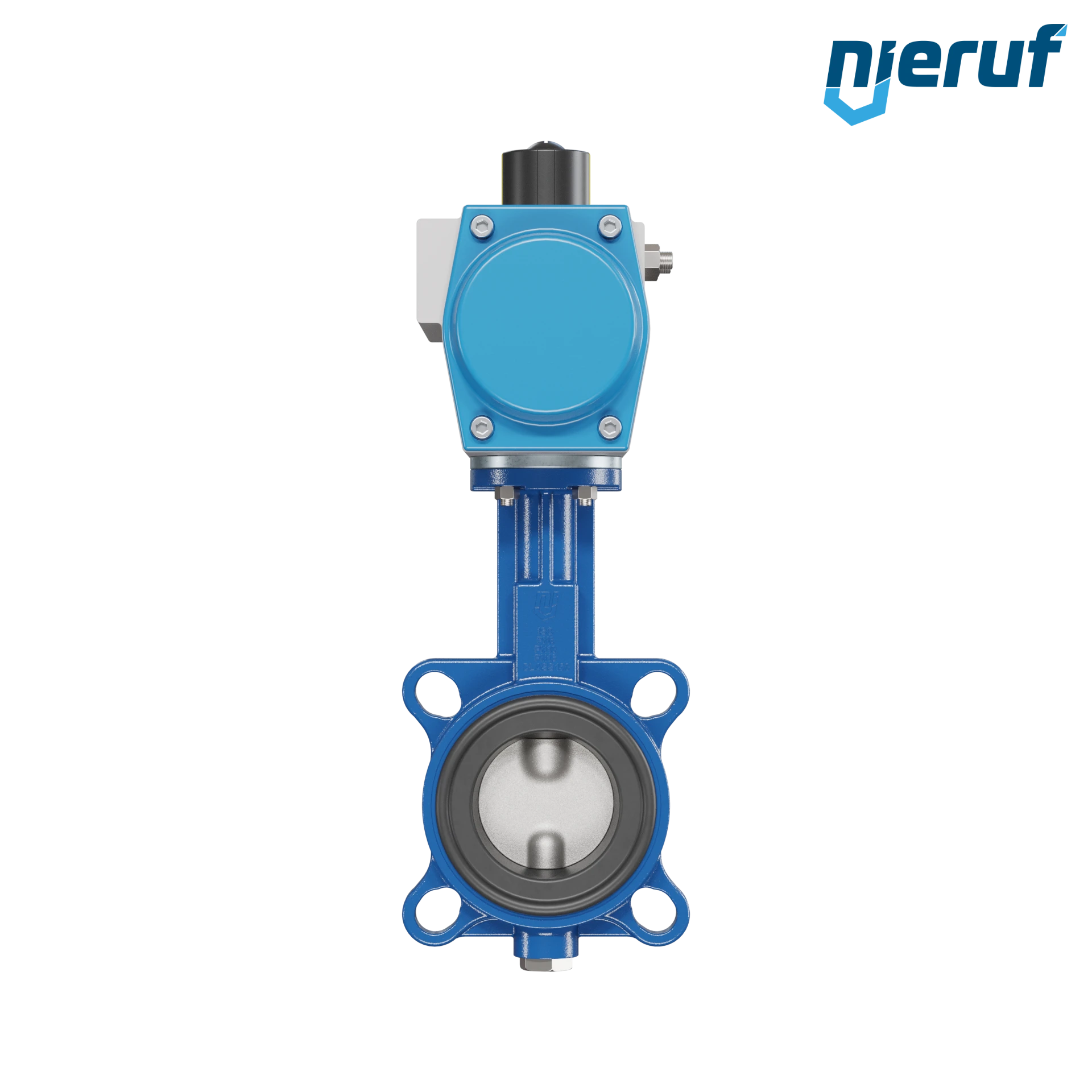 Butterfly valve DN 65 AK01 NBR-70-black DVGW gas pneumatic actuator single acting normally closed