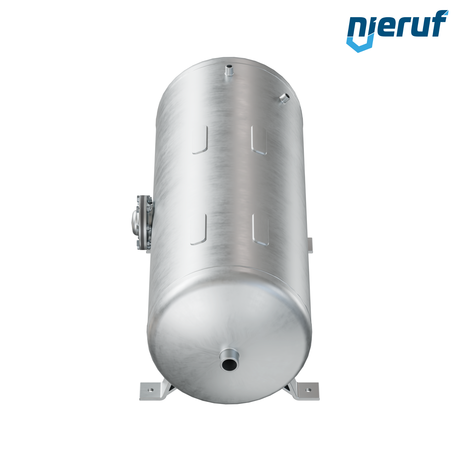 Vacuum vessel horizontal BE03 250 liter, -1-3 bar, steel galvanized